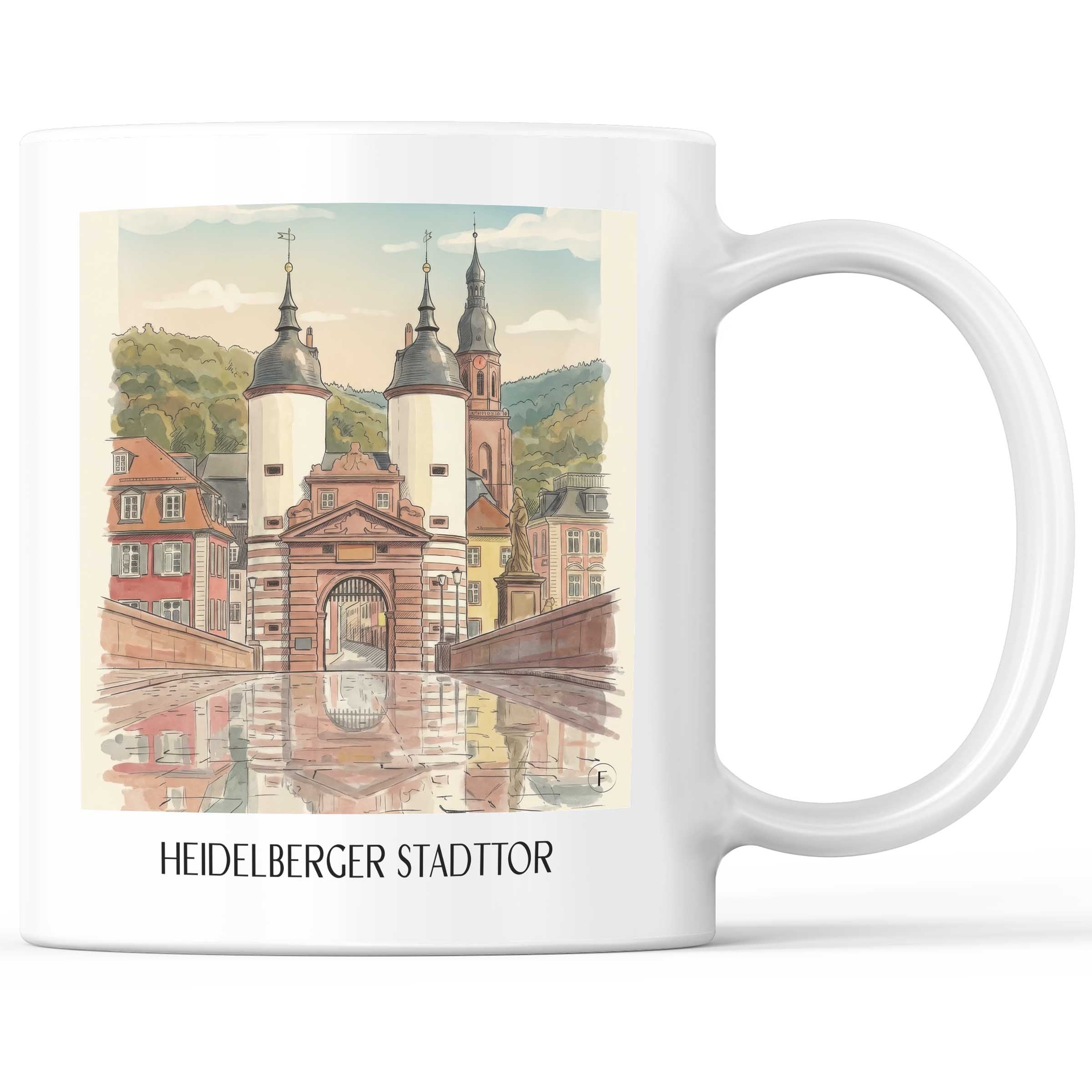 stadttor-heidelberg-deutschland-kaffeebecher-aquarell