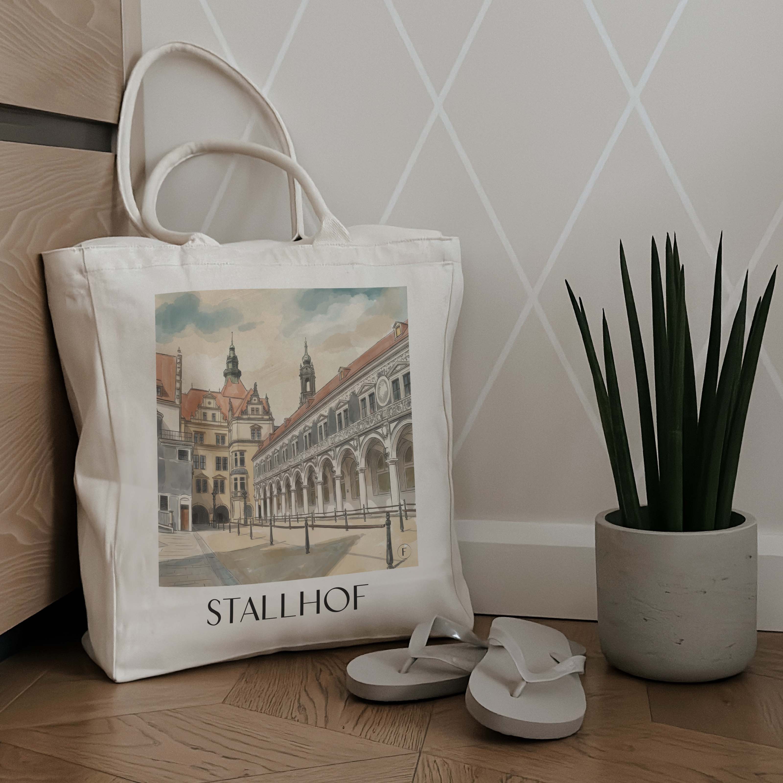 stallhof-dresden-deutschland-einkaufstasche-aquarell
