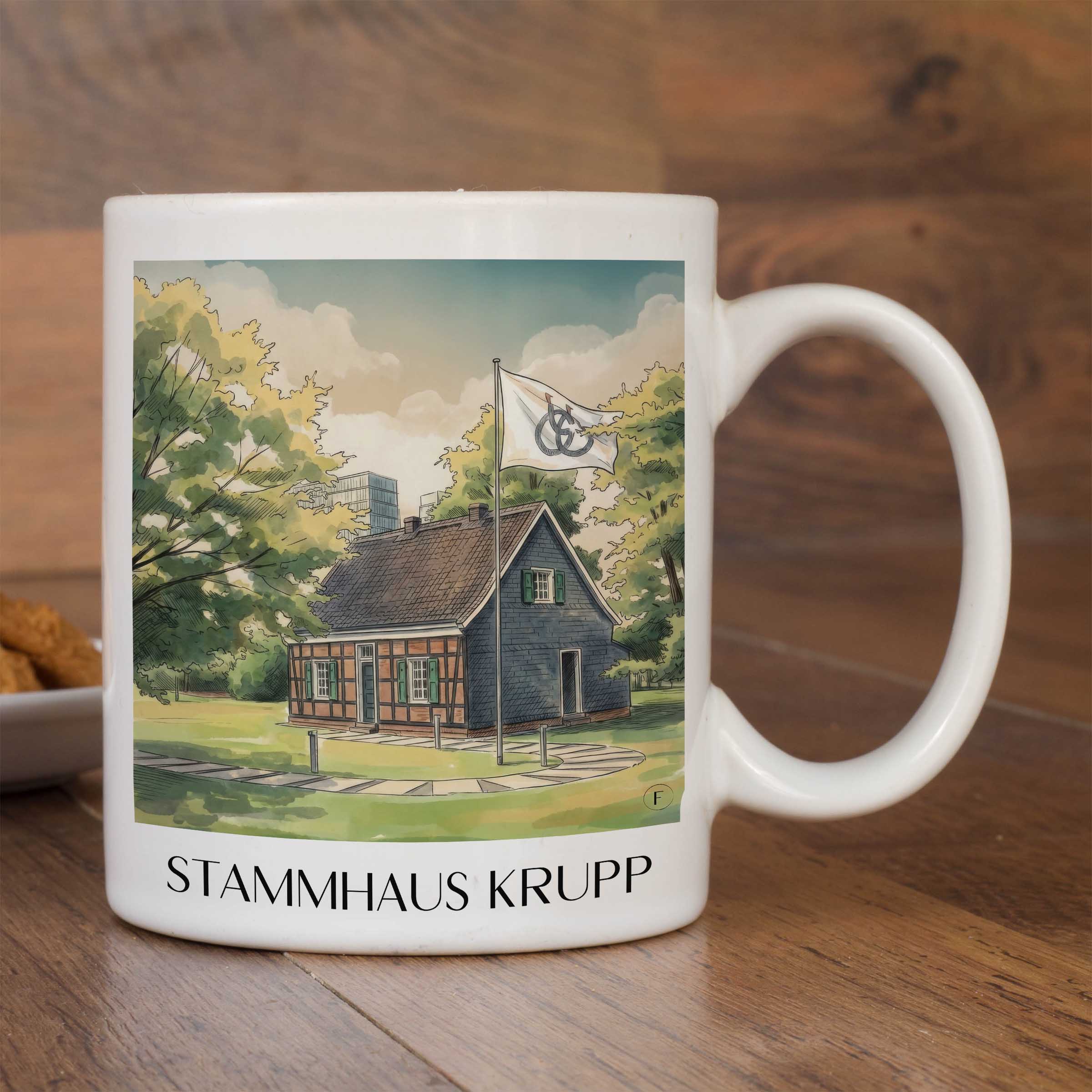 stammhaus-krupp-essen-deutschland-kaffeebecher-aquarell
