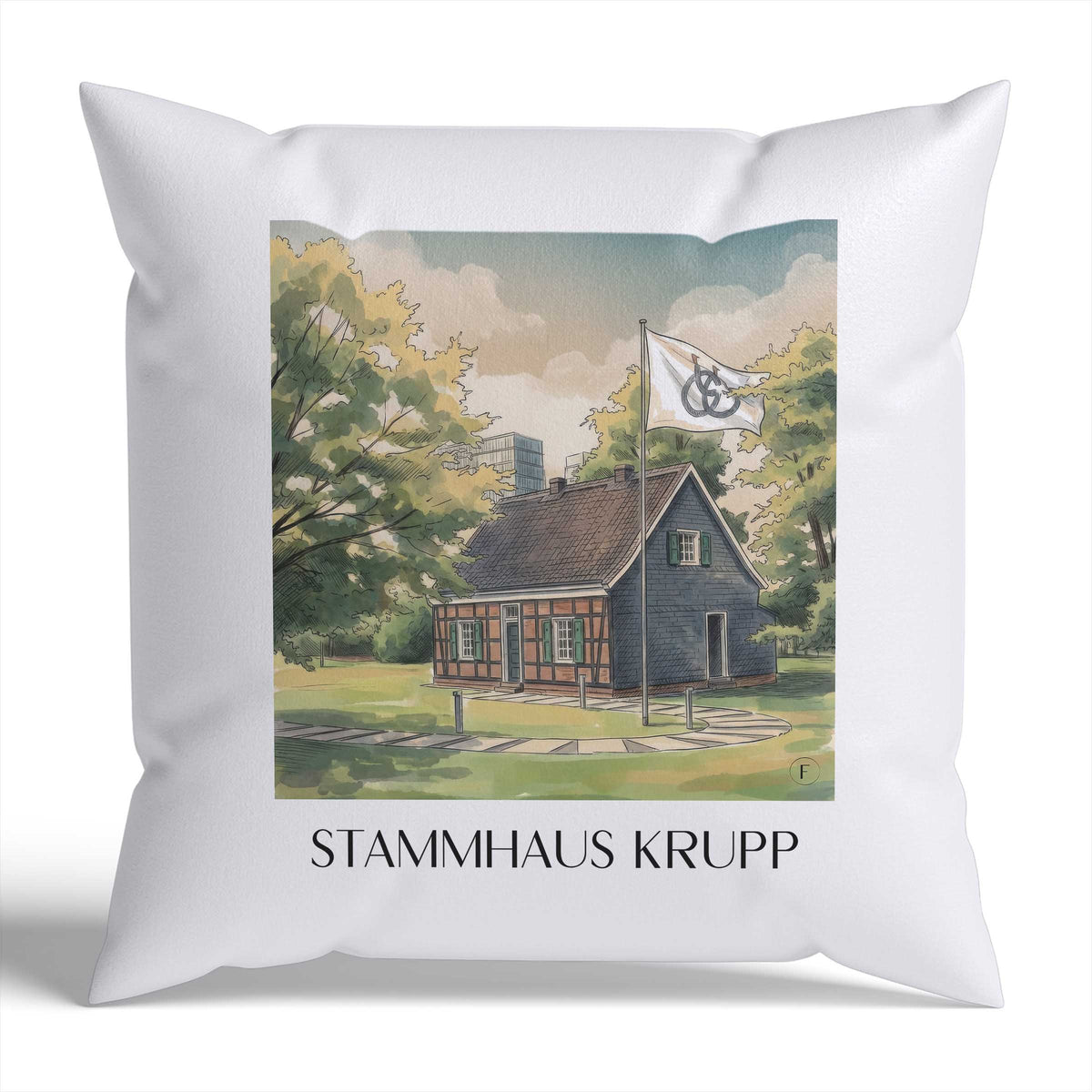 stammhaus-krupp-essen-deutschland-kissenbezug-aquarell