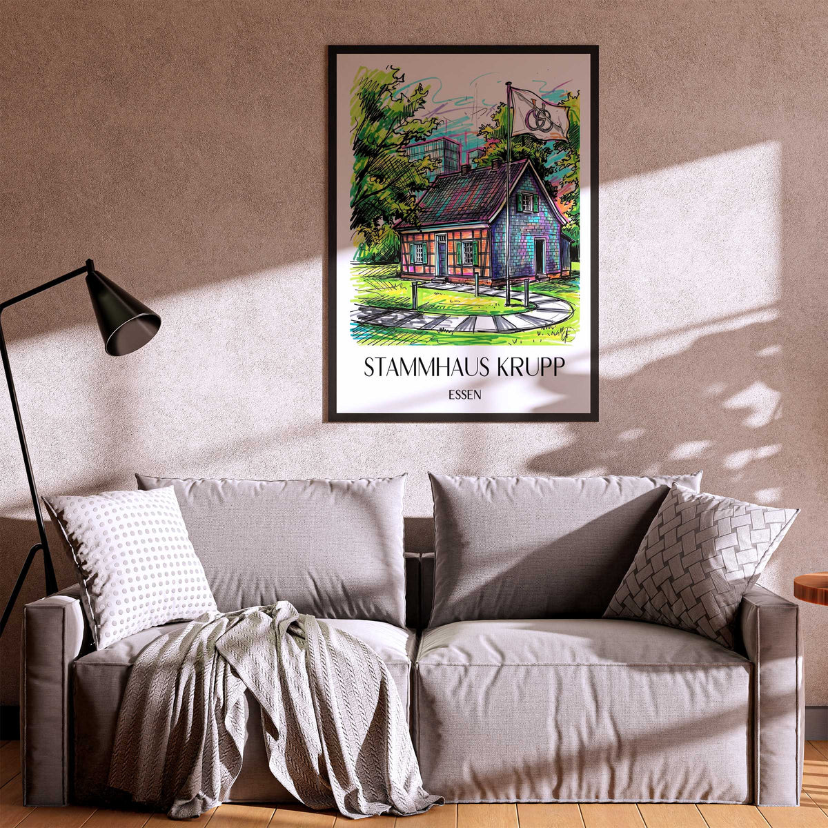 stammhaus-krupp-essen-deutschland-poster-graffiti