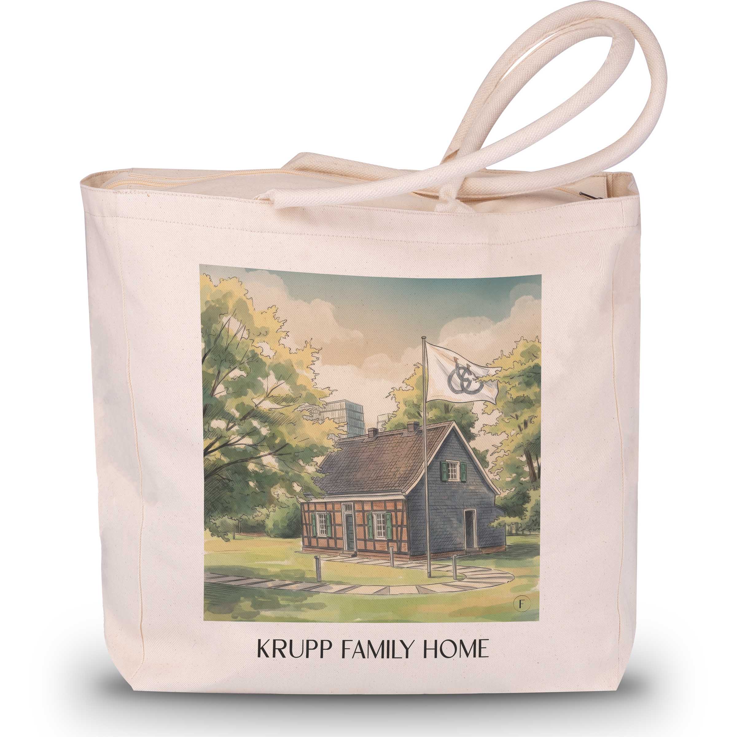 Stammhaus Krupp Shopping Tasche - Essen - Deutschland Tote Bag - Einkaufstasche im Aquarell Stil - favplace