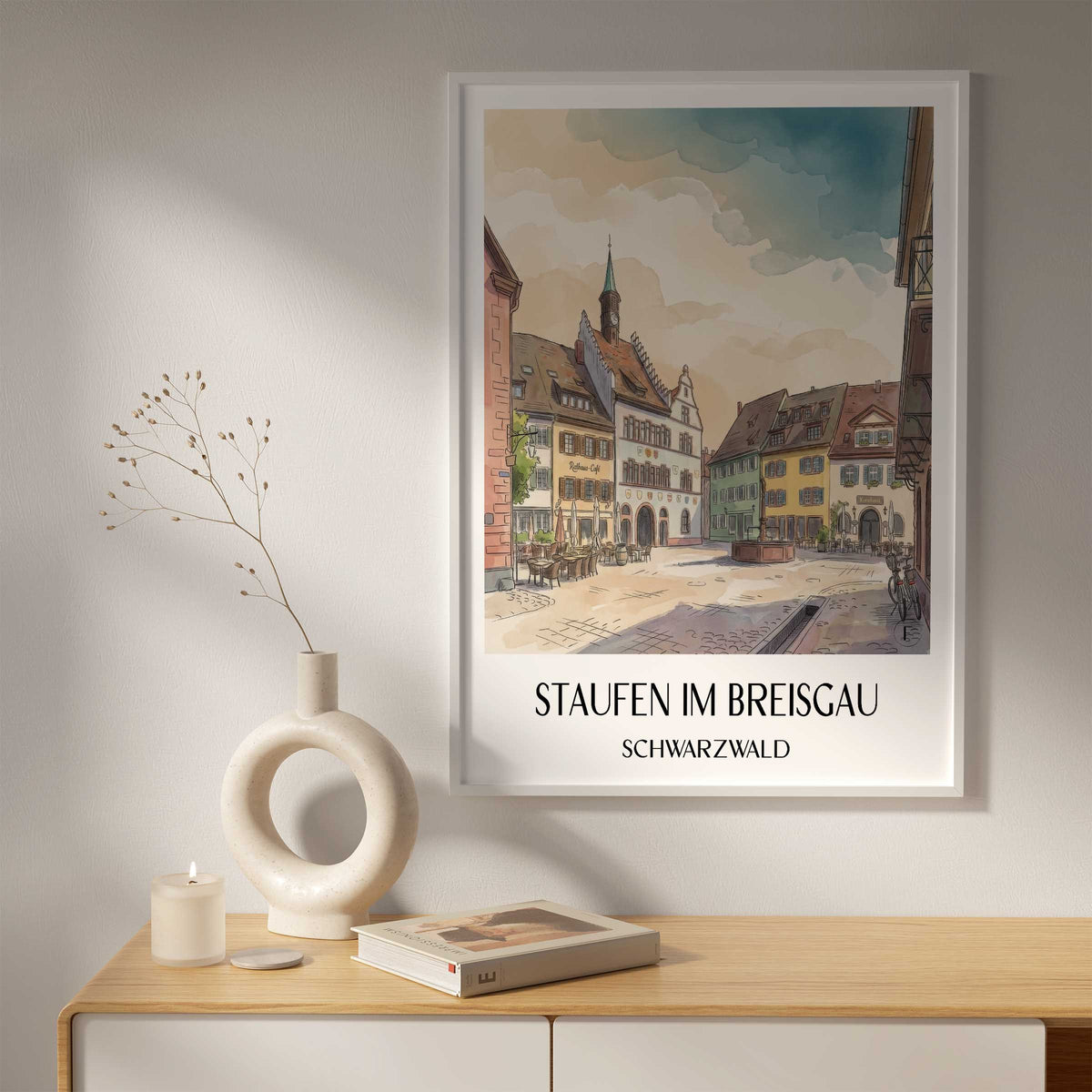 staufen-im-breisgau-schwarzwald-deutschland-poster-aquarell