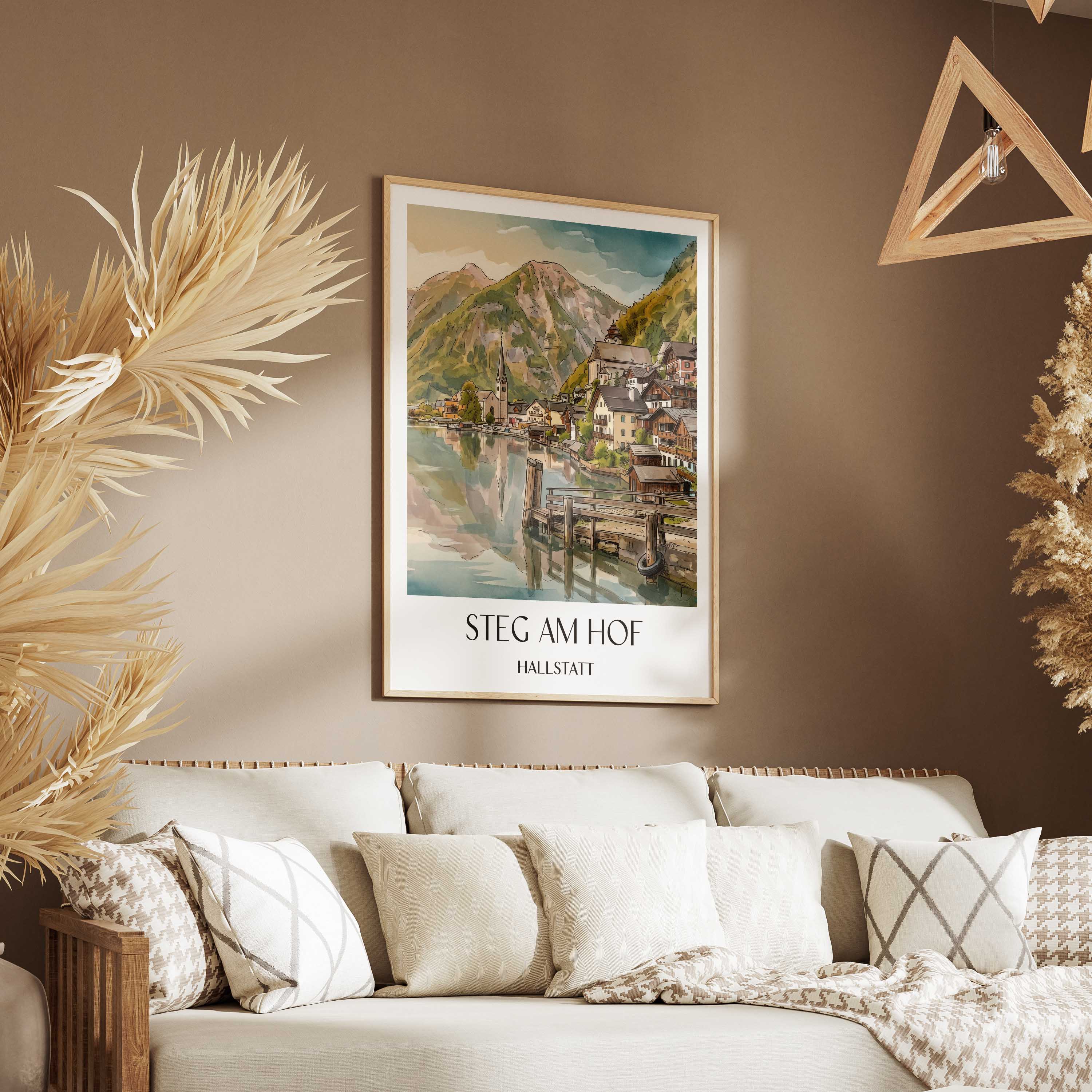 steg-am-hof-hallstatt-österreich-poster-aquarell