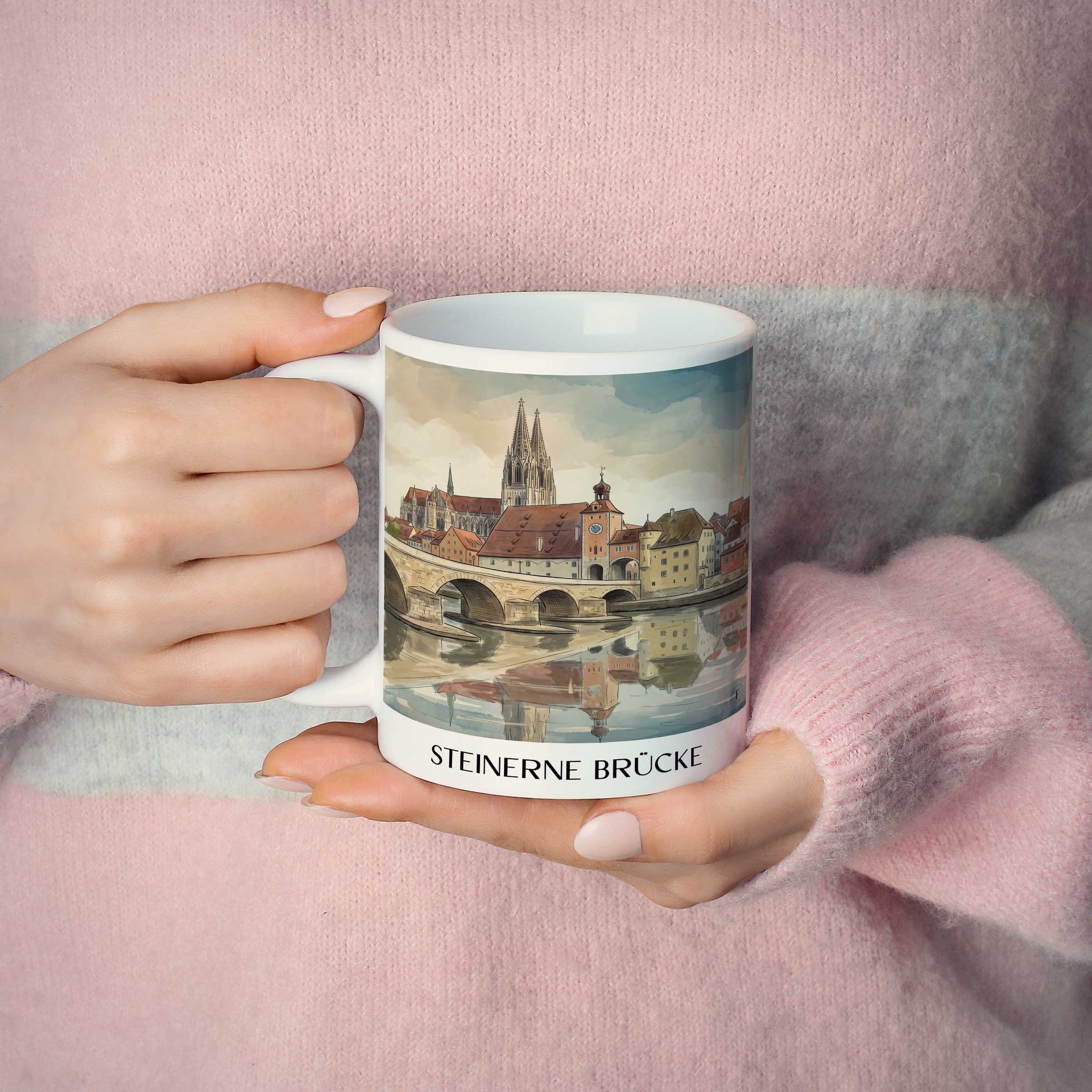 steinerne-brücke-regensburg-deutschland-kaffeebecher-aquarell