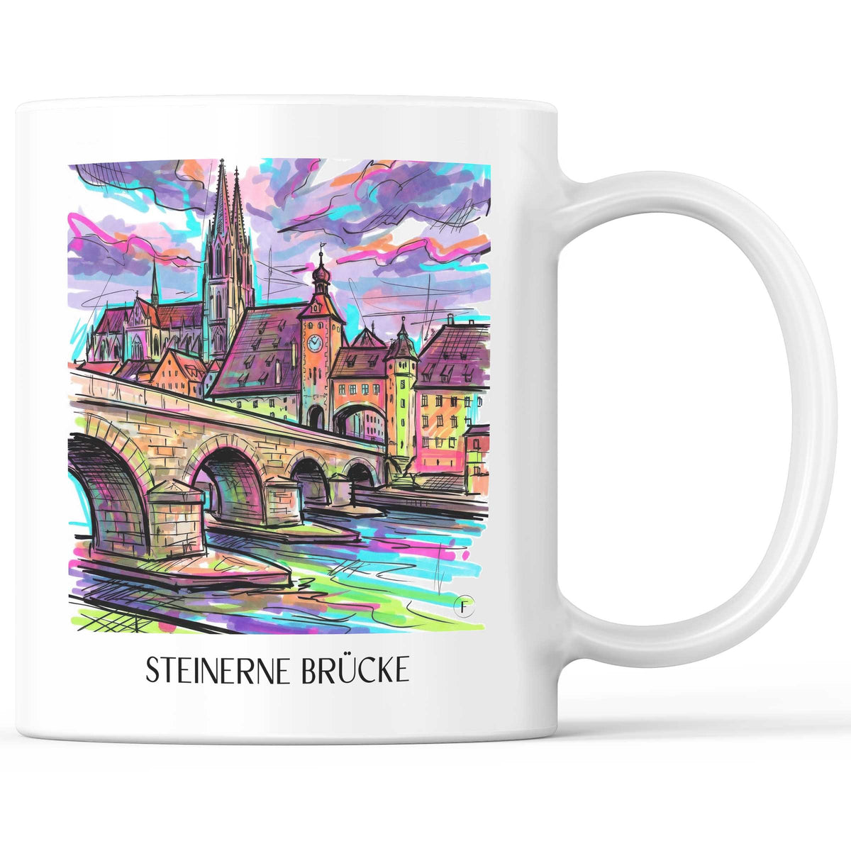 steinerne-brücke-regensburg-deutschland-kaffeebecher-graffiti