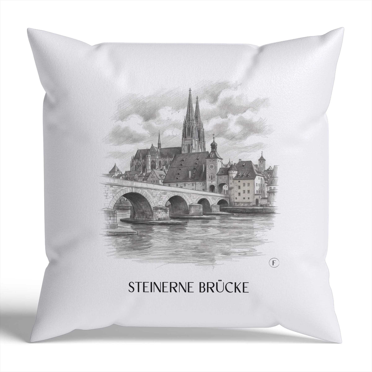 steinerne-brücke-regensburg-deutschland-kissenbezug-bleistift-zeichnung-drawing