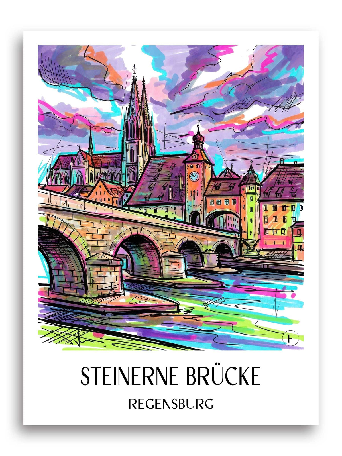 steinerne-brücke-regensburg-deutschland-poster-graffiti