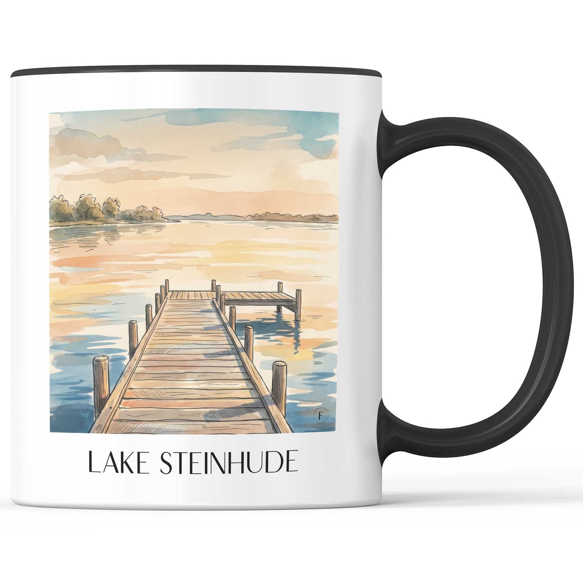 Steinhuder Meer Kaffeebecher - Wunstorf - Deutschland Becher - Kaffeetasse im Aquarell Stil - favplace