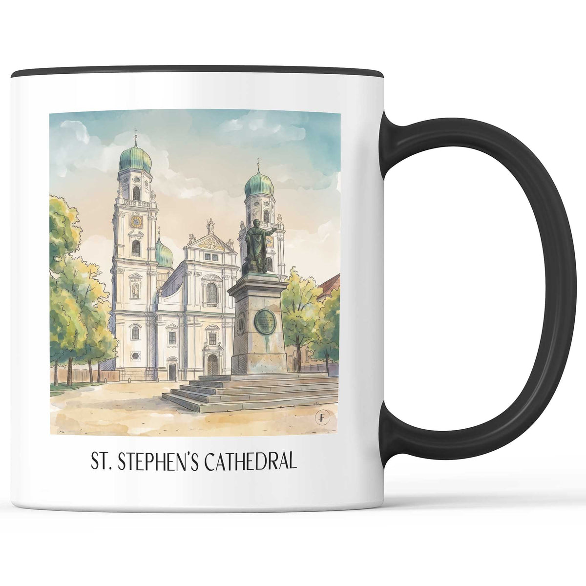 Stephansdom Kaffeebecher - Passau - Deutschland Becher - Kaffeetasse im Aquarell Stil - favplace