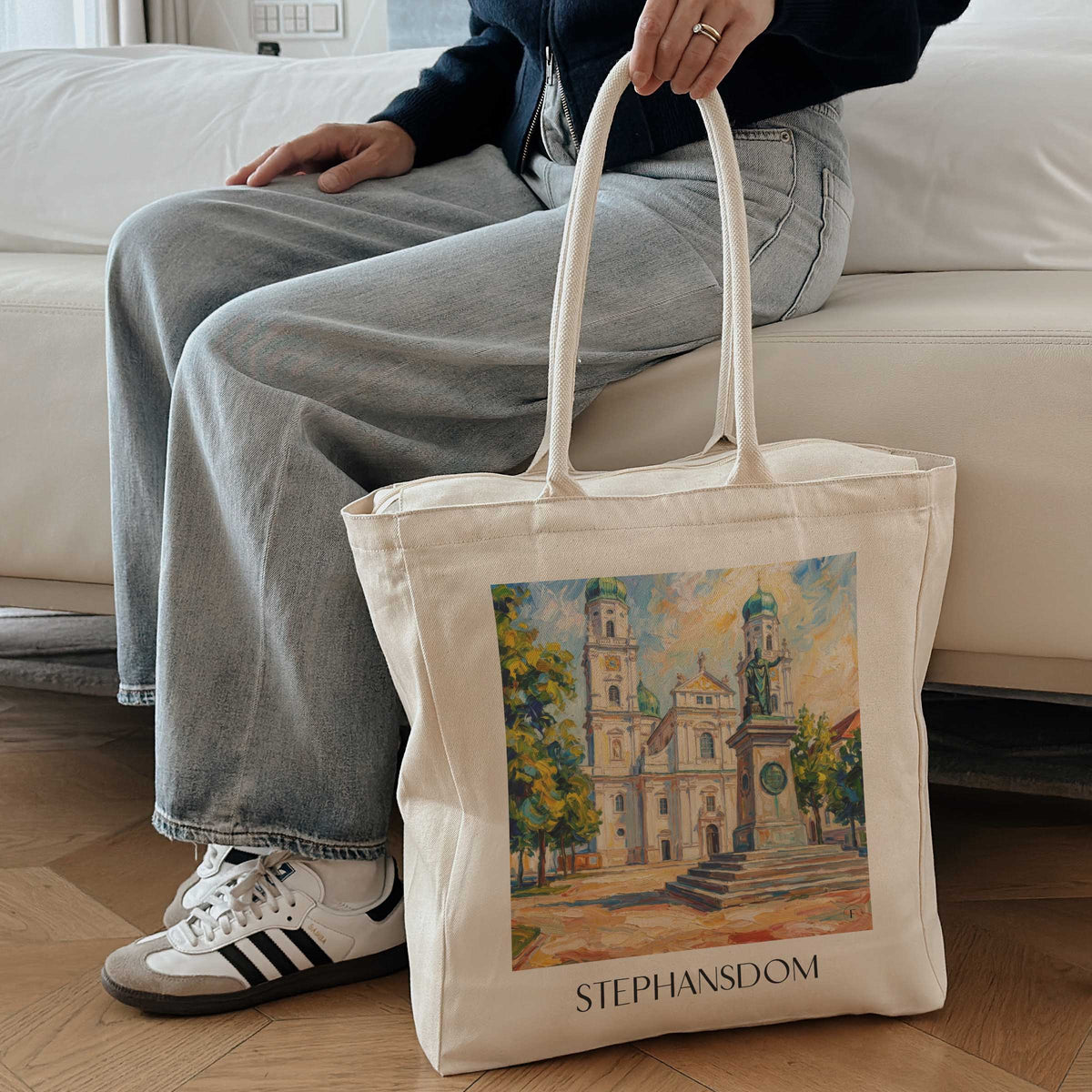 stephansdom-passau-deutschland-einkaufstasche-oil-painting-oelgemaelde