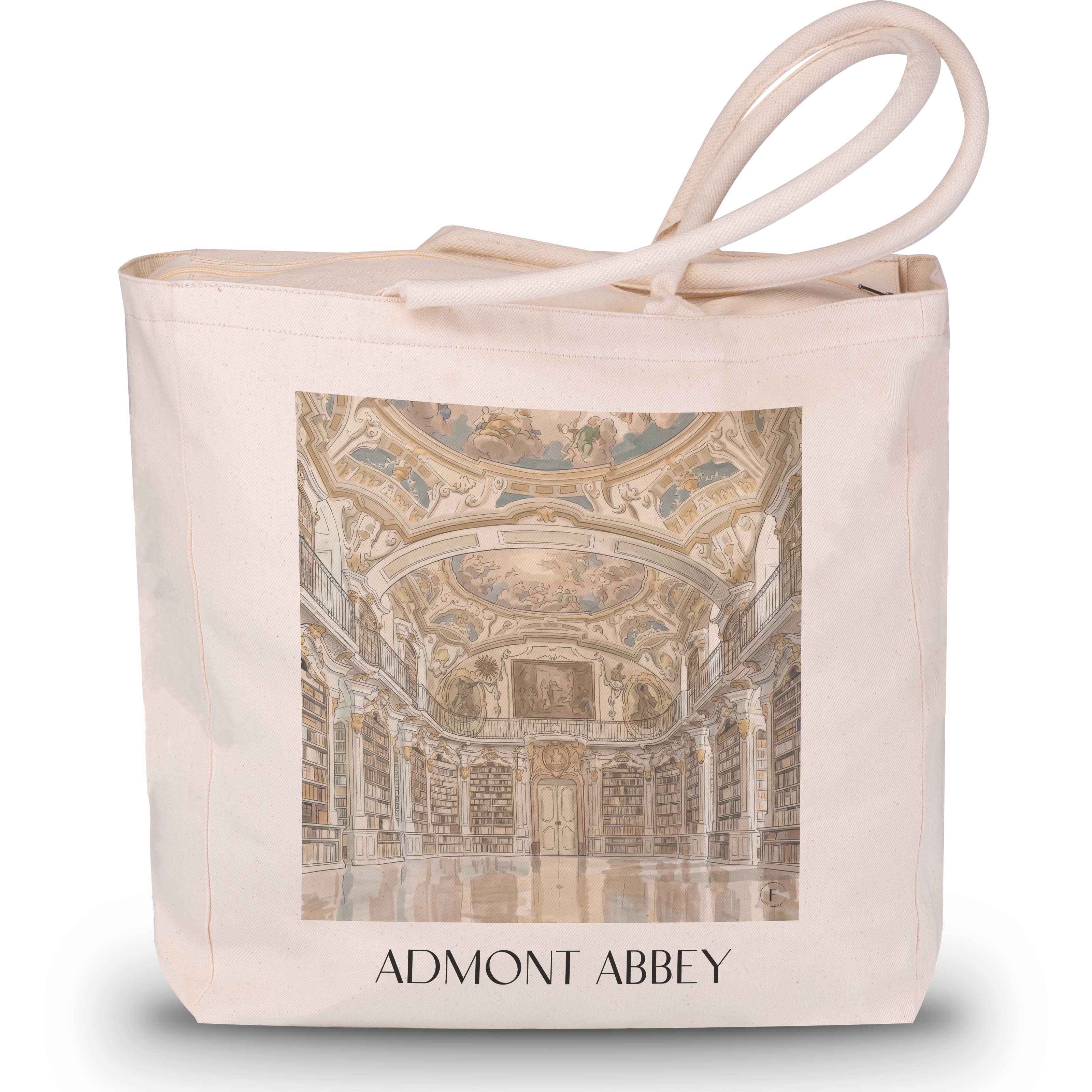 Stift Admont Shopping Tasche - Steiermark - Österreich Tote Bag - Einkaufstasche im Aquarell Stil - favplace