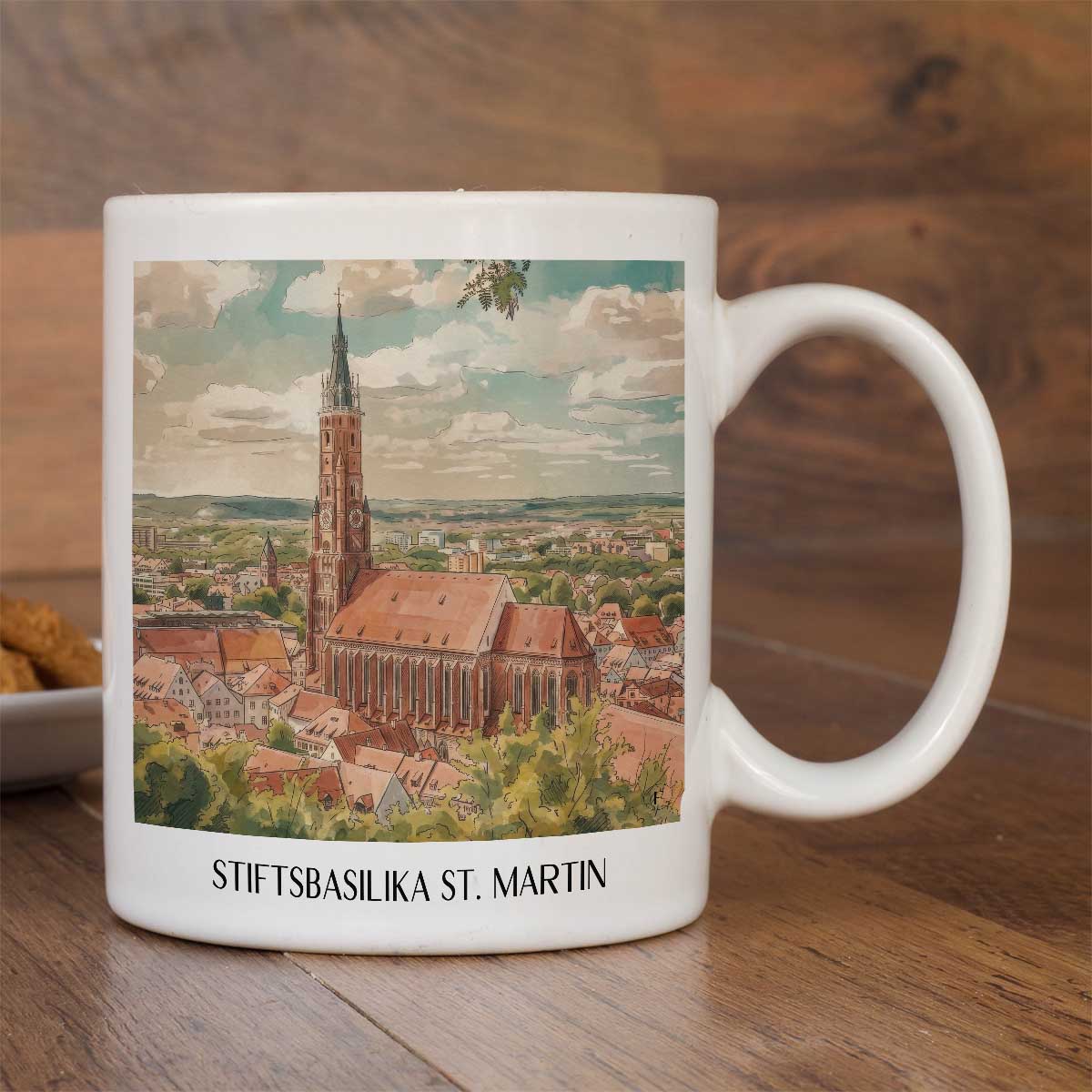 stiftsbasilika-st.-martin-landshut-deutschland-kaffeebecher-aquarell