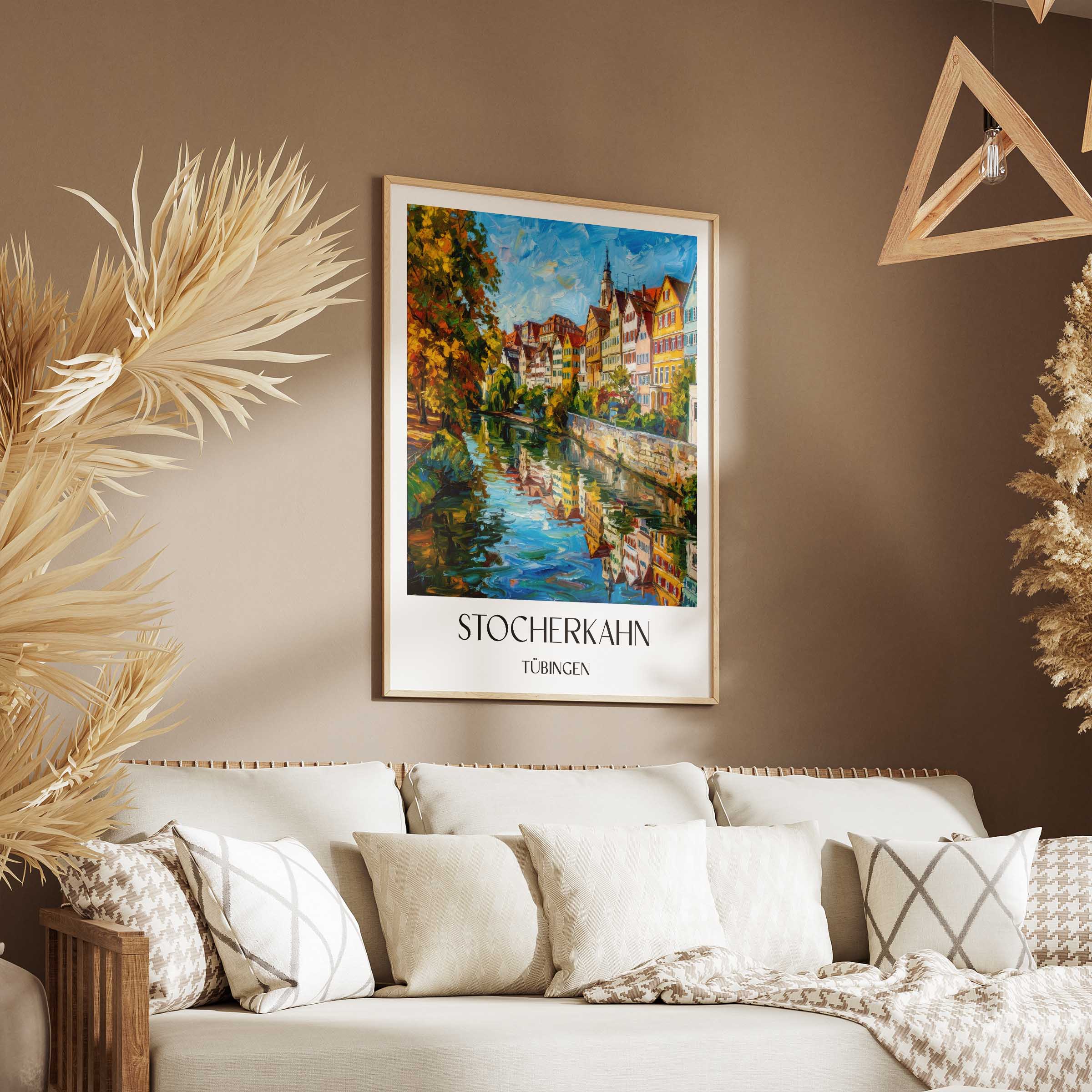 stocherkahn-tübingen-deutschland-poster-oil-painting-oelgemaelde