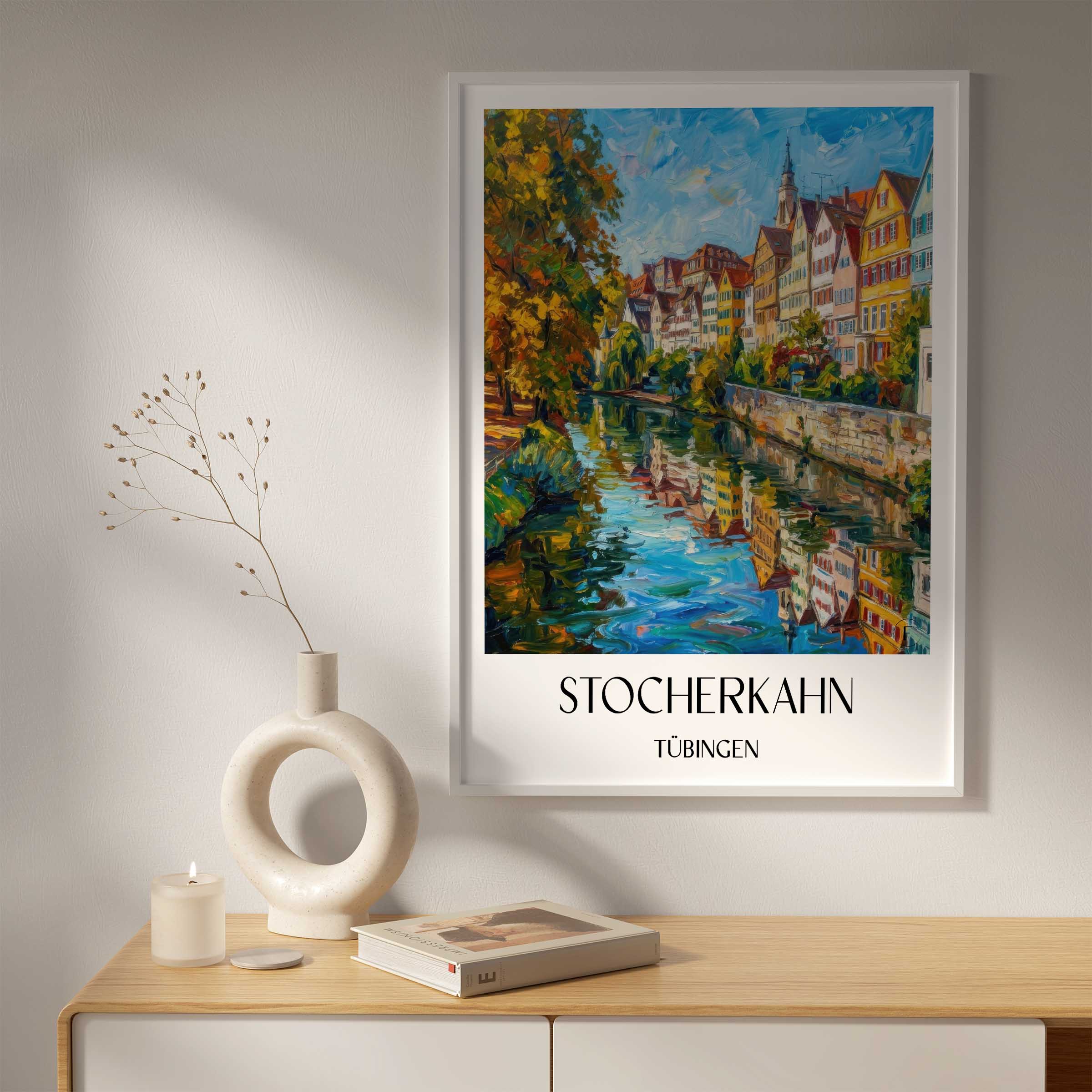 stocherkahn-tübingen-deutschland-poster-oil-painting-oelgemaelde