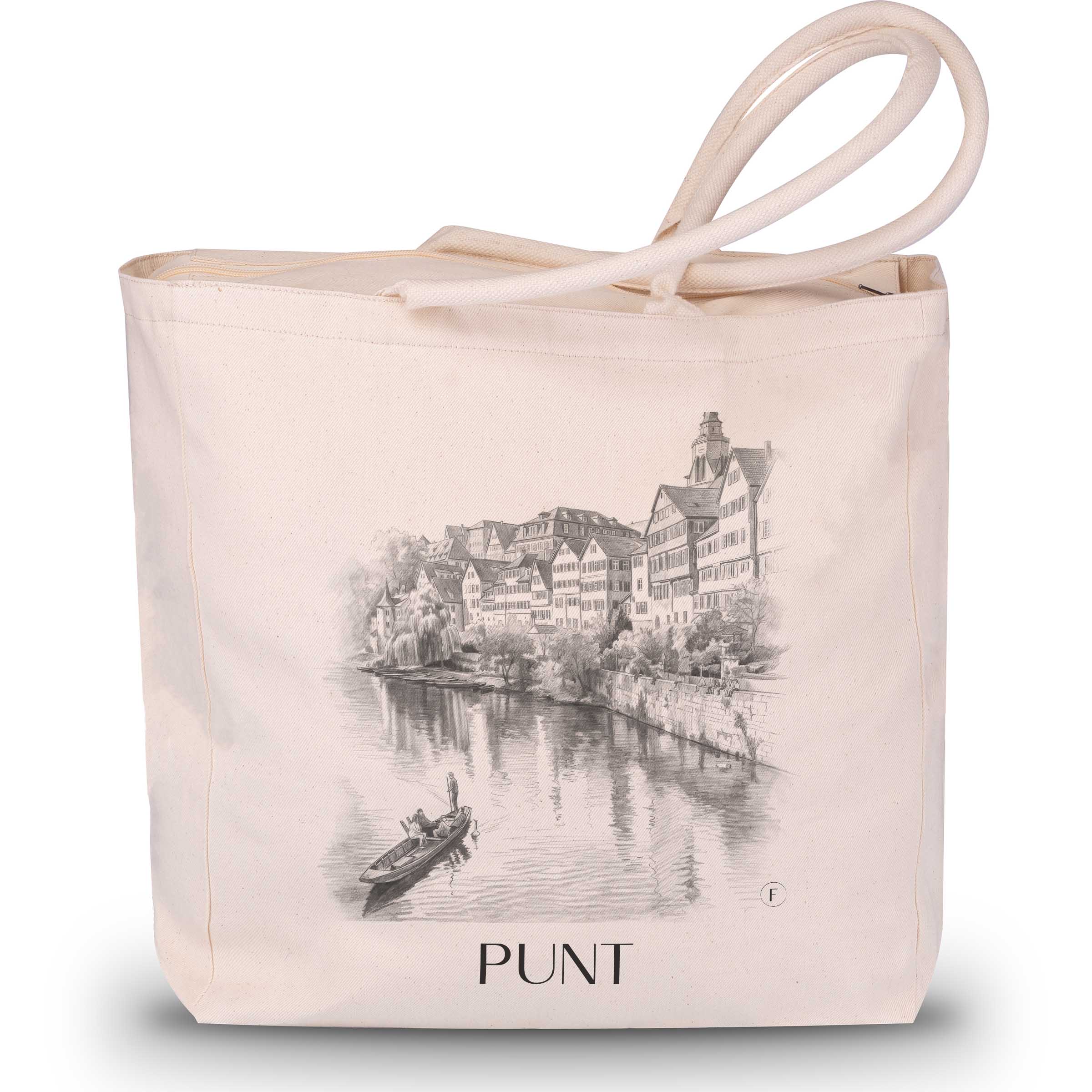Stocherkahn Shopping Tasche - Tübingen - Deutschland Tote Bag - Einkaufstasche im Zeichnung Stil