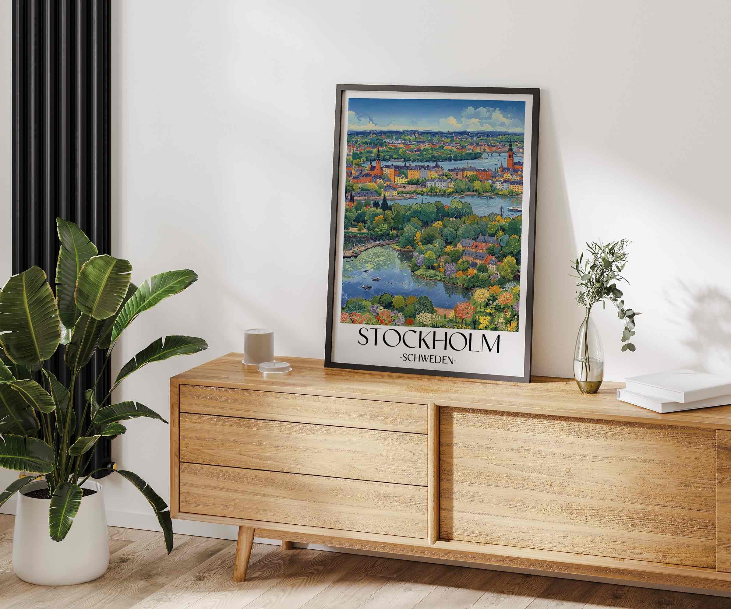stockholm-schweden-poster-aquarell