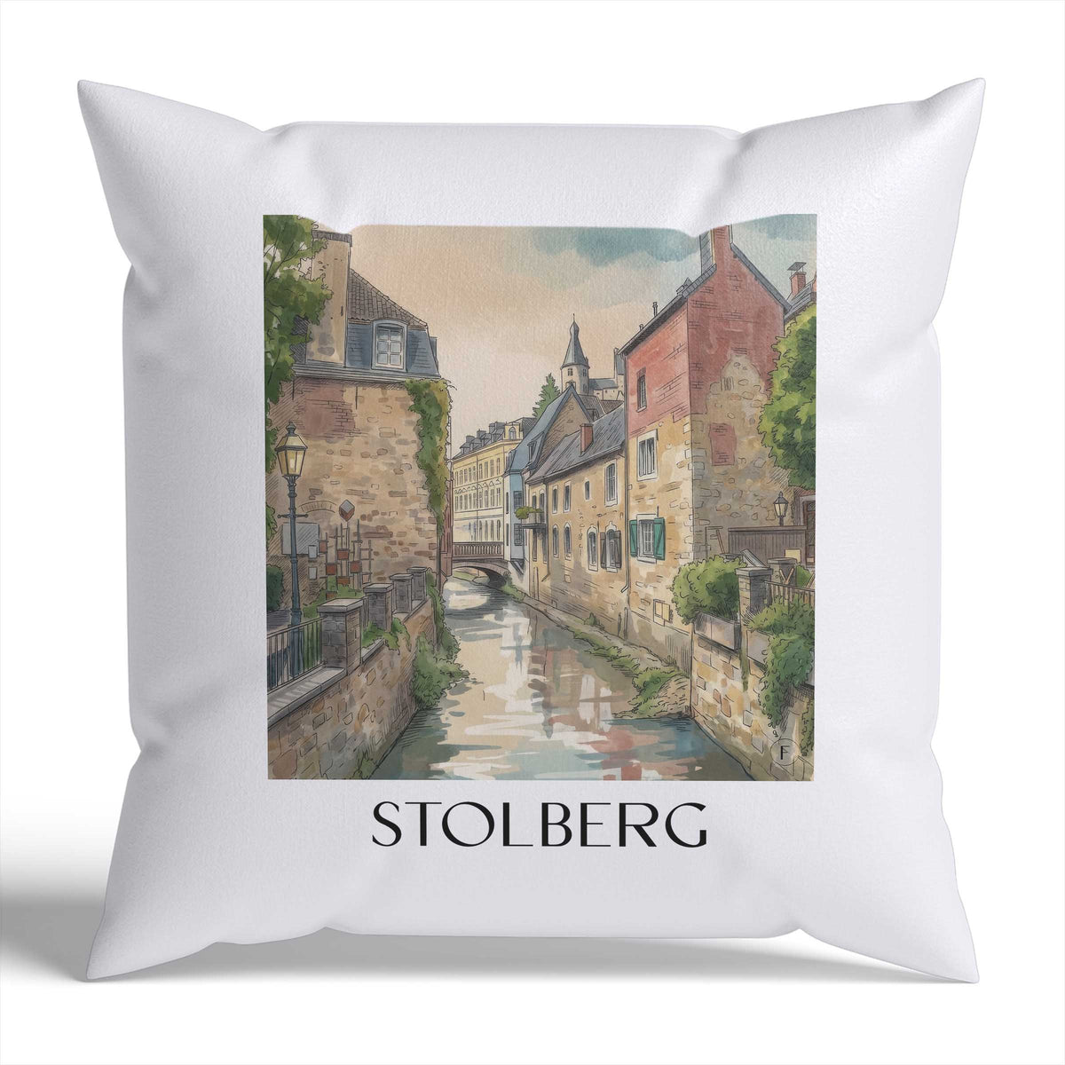 stolberg-rheinland-deutschland-kissenbezug-aquarell