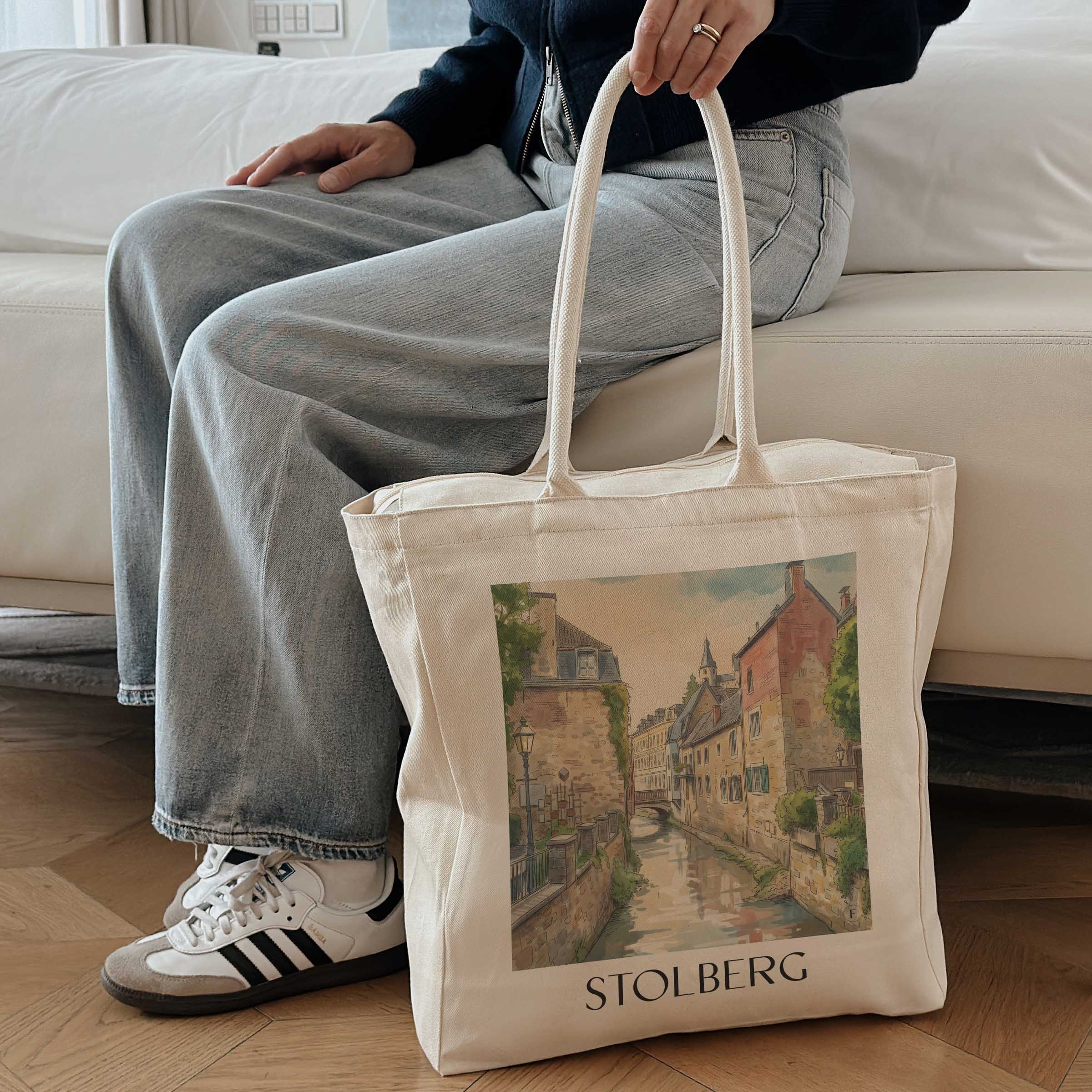 stolberg-rheinland-deutschland-einkaufstasche-aquarell
