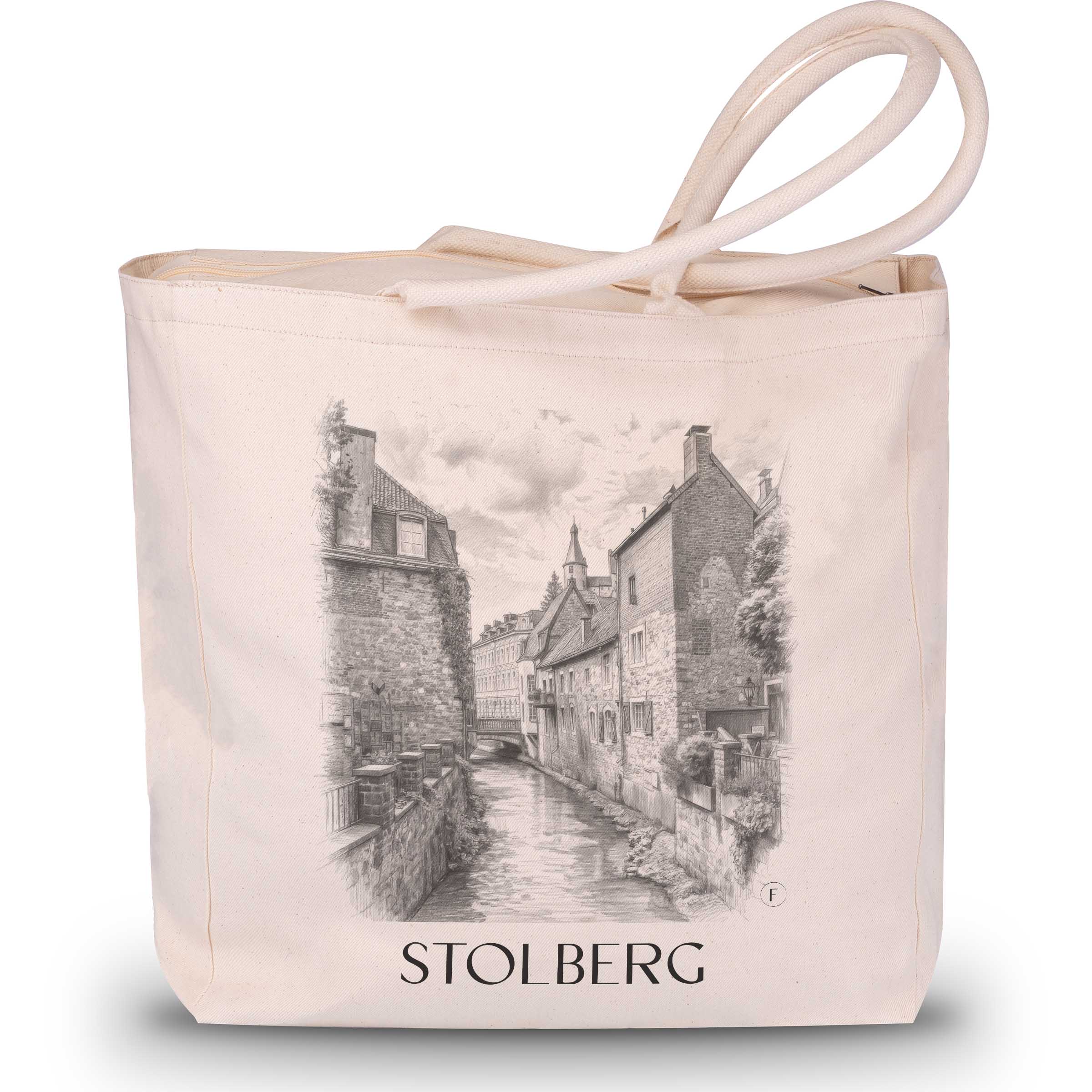stolberg-rheinland-deutschland-einkaufstasche-bleistift-zeichnung-drawing