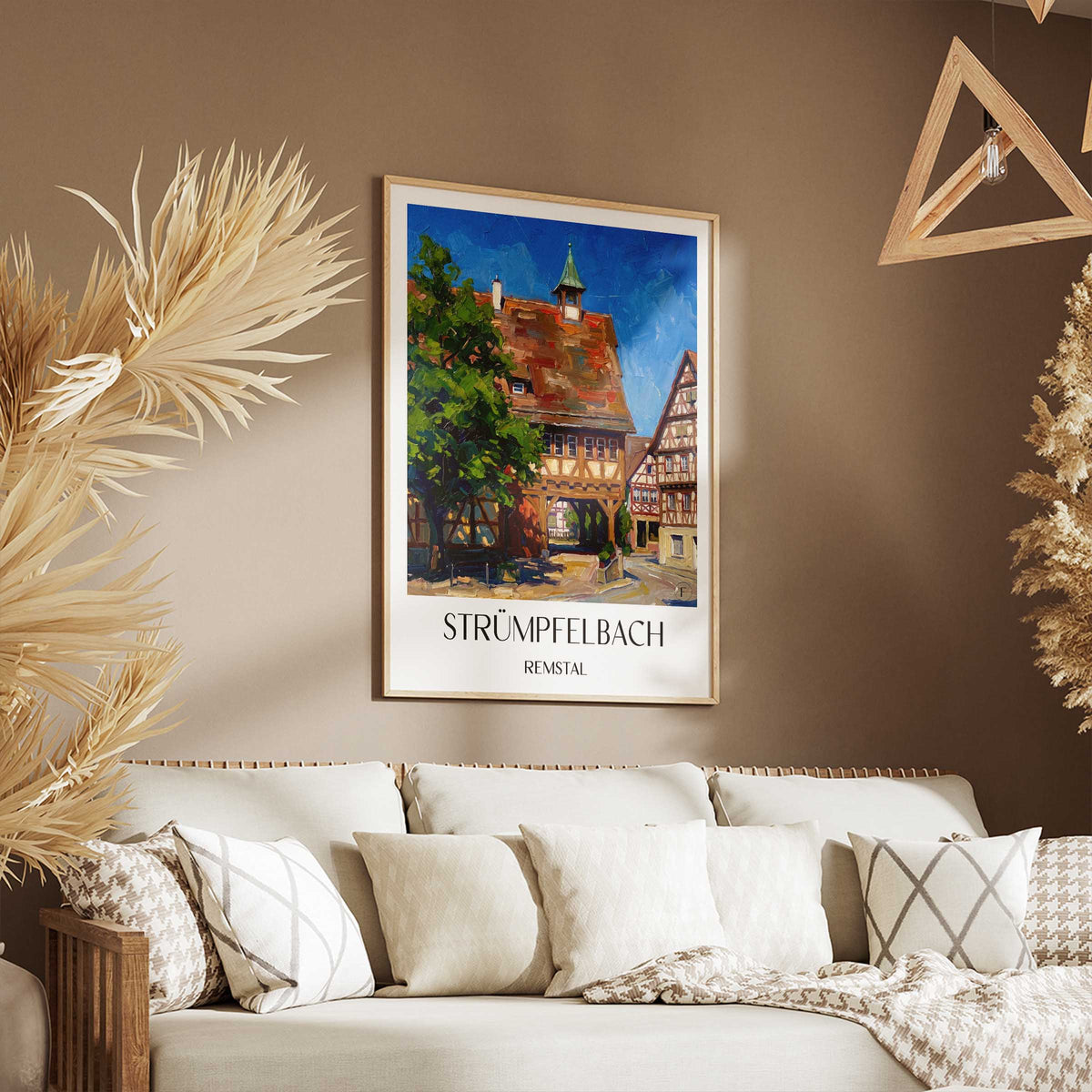 strümpfelbach-remstal-deutschland-poster-oil-painting-oelgemaelde