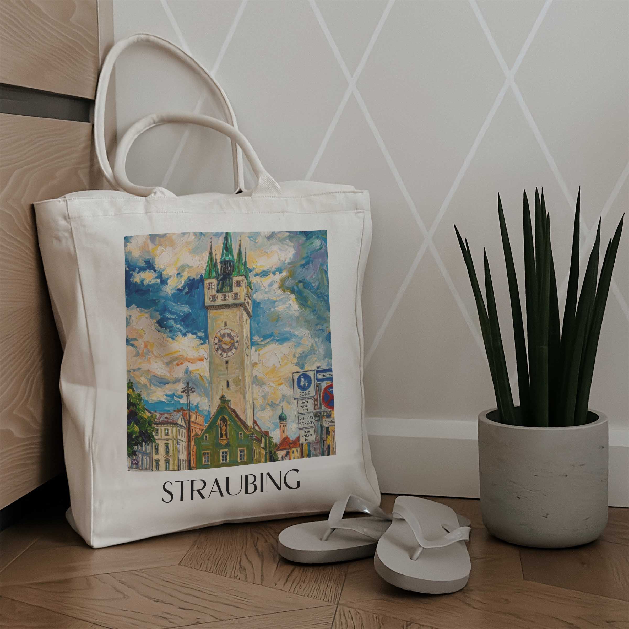 straubing-niederbayern-deutschland-einkaufstasche-oil-painting-oelgemaelde