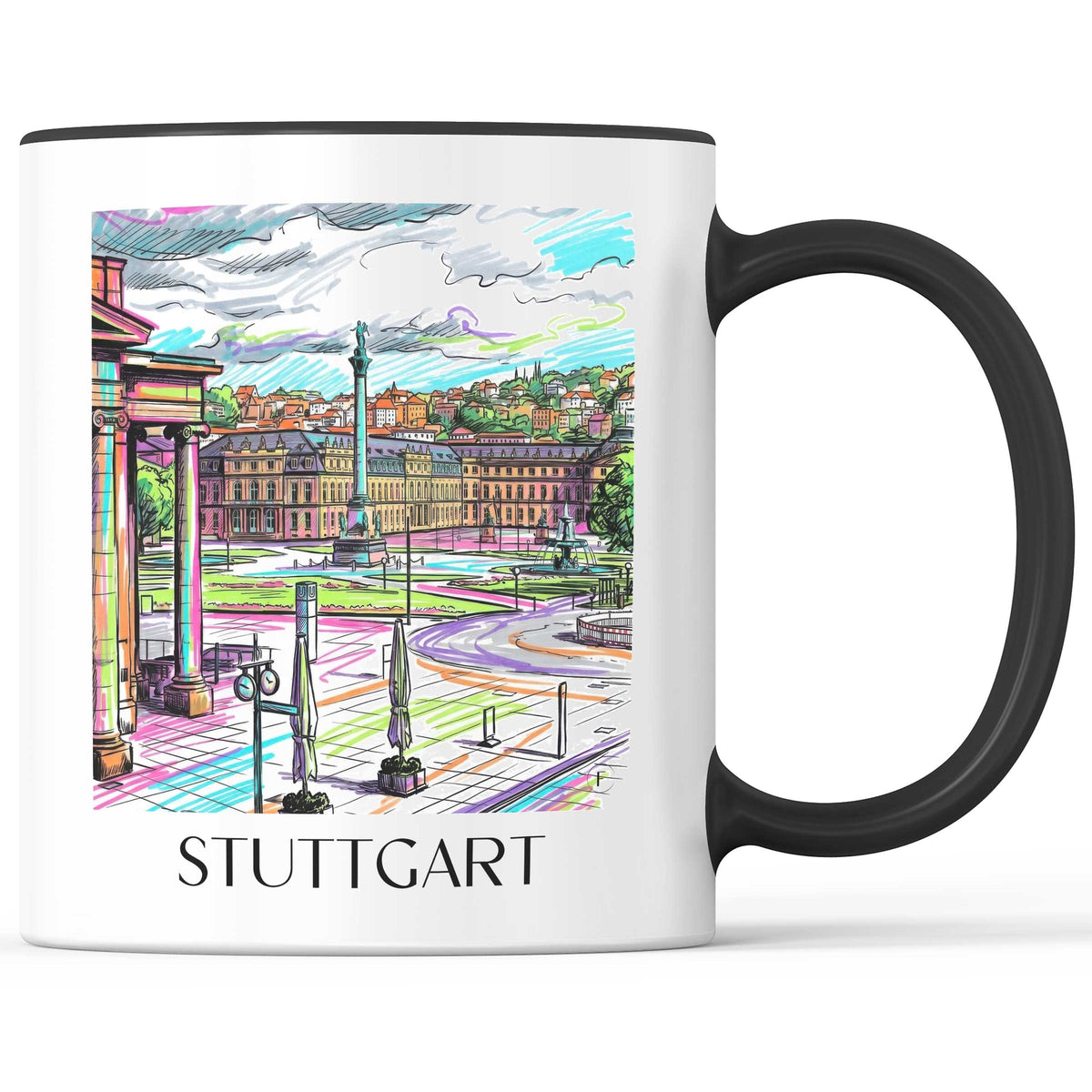 Stuttgart - Deutschland Becher - Kaffeetasse im Tag Graffiti Stil - favplace