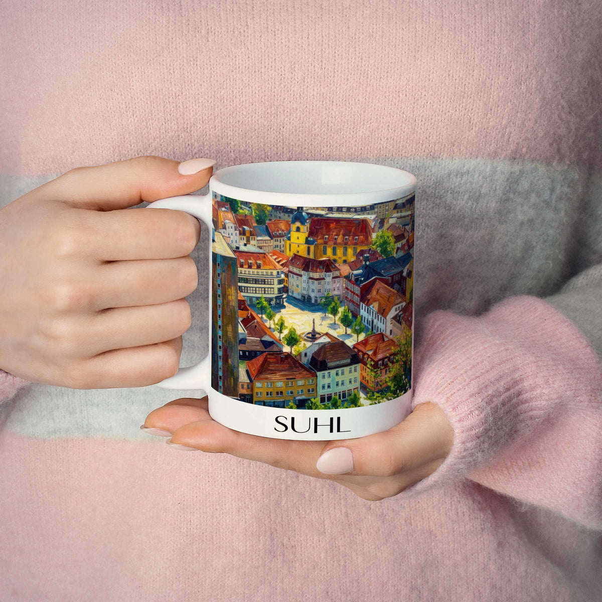 suhl-thüringen-deutschland-kaffeebecher-oil-painting-oelgemaelde