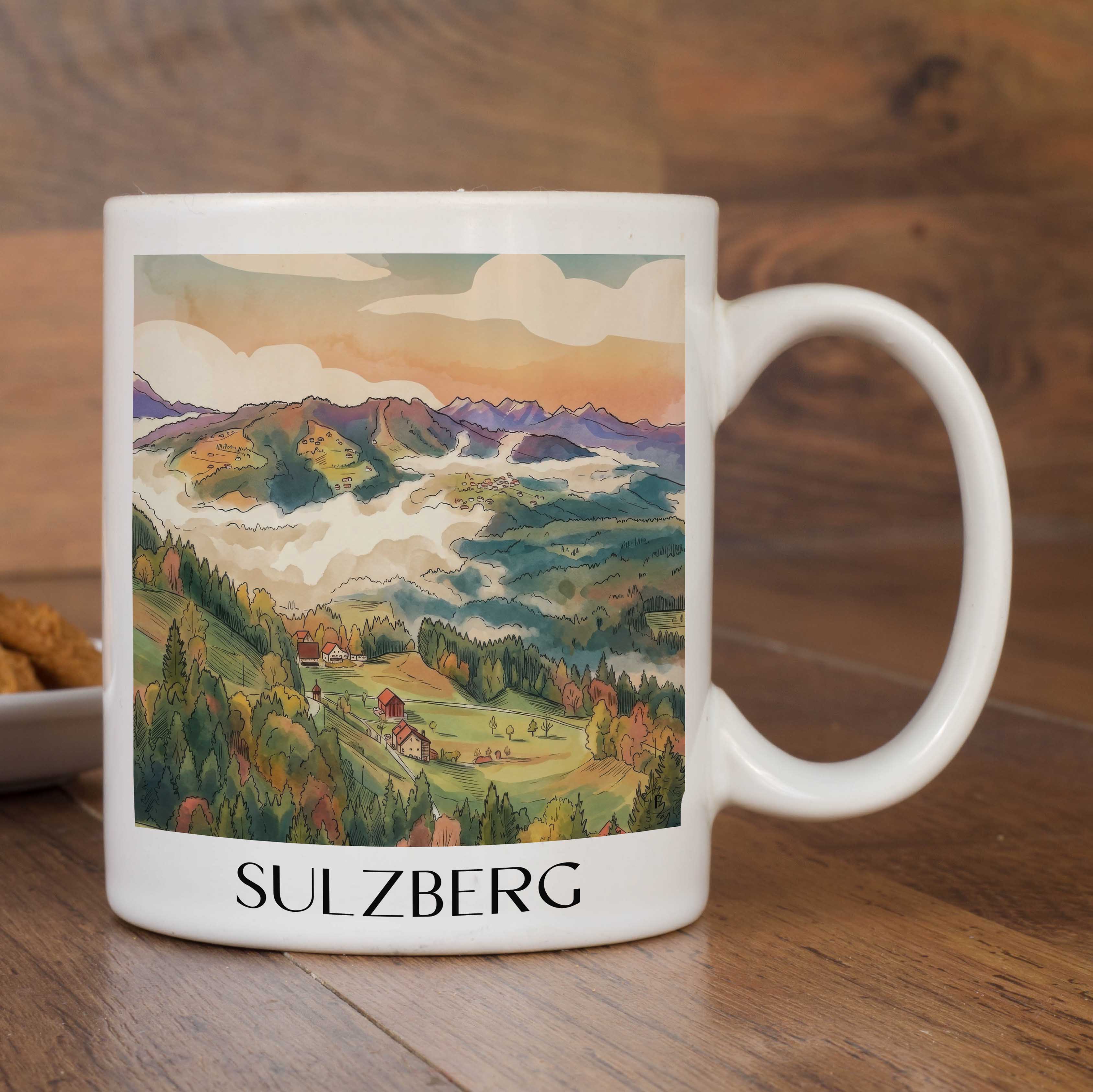 sulzberg-vorarlberg-österreich-kaffeebecher-aquarell