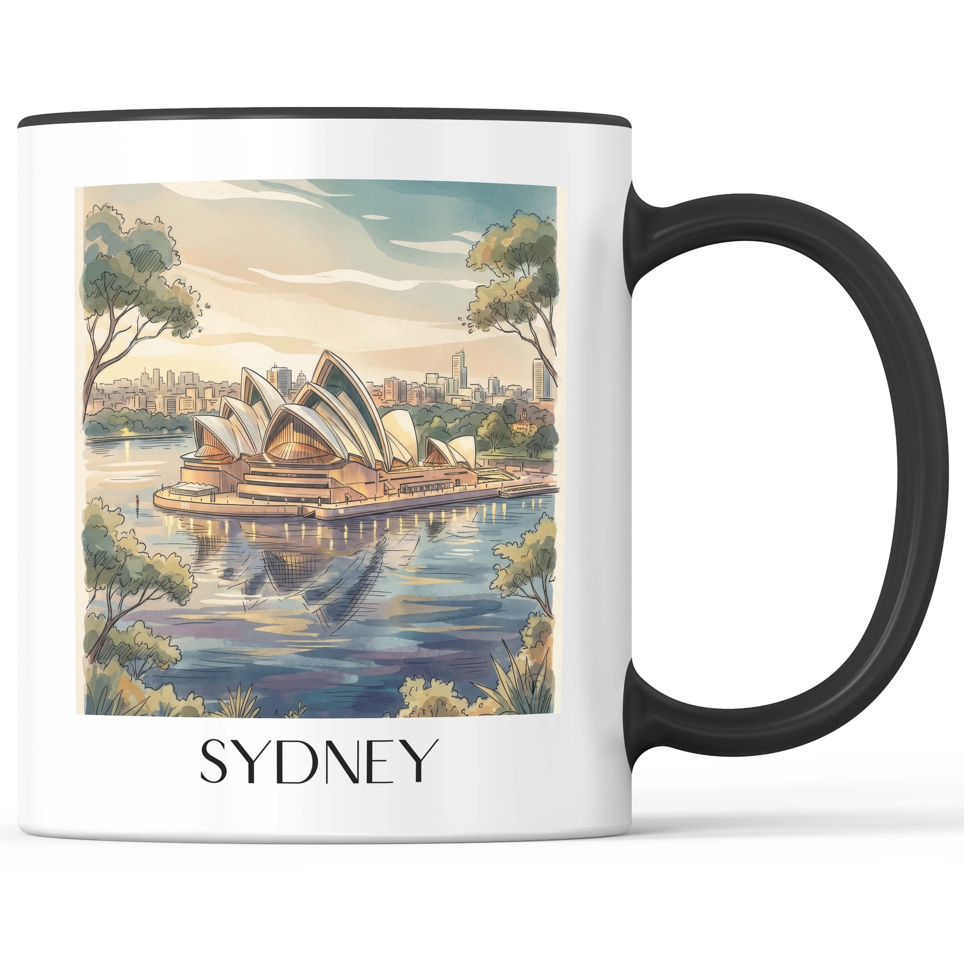 sydney-australien-kaffeebecher-aquarell