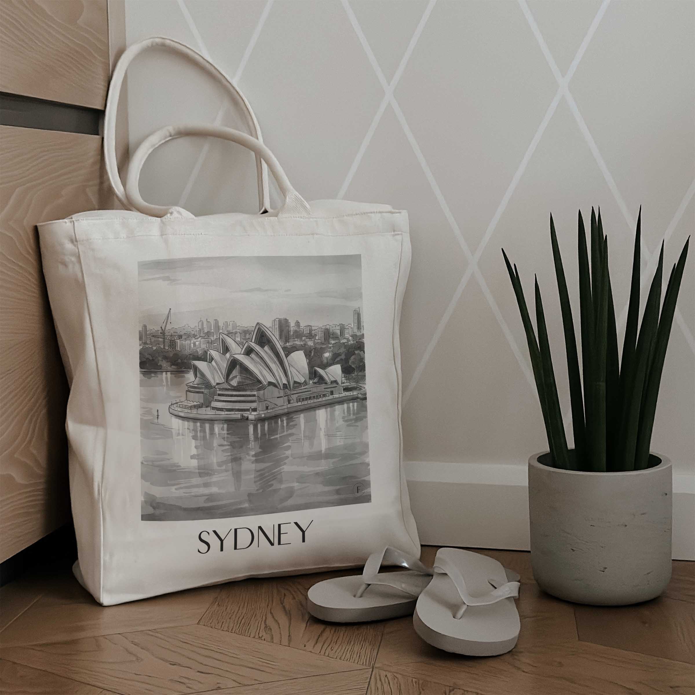 sydney-australien-einkaufstasche-aquarell-schwarz-weiss