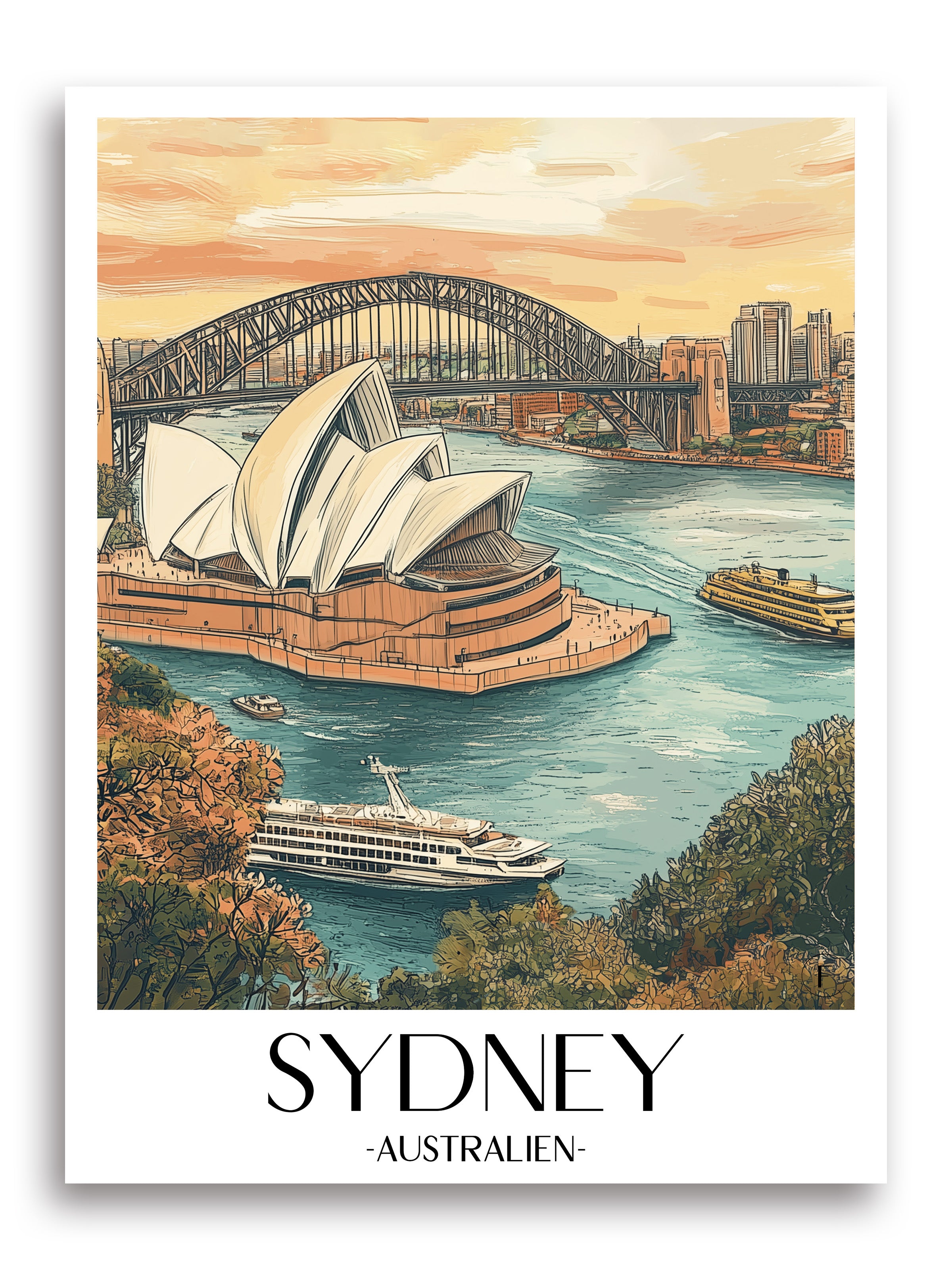 sydney-australien-poster-aquarell
