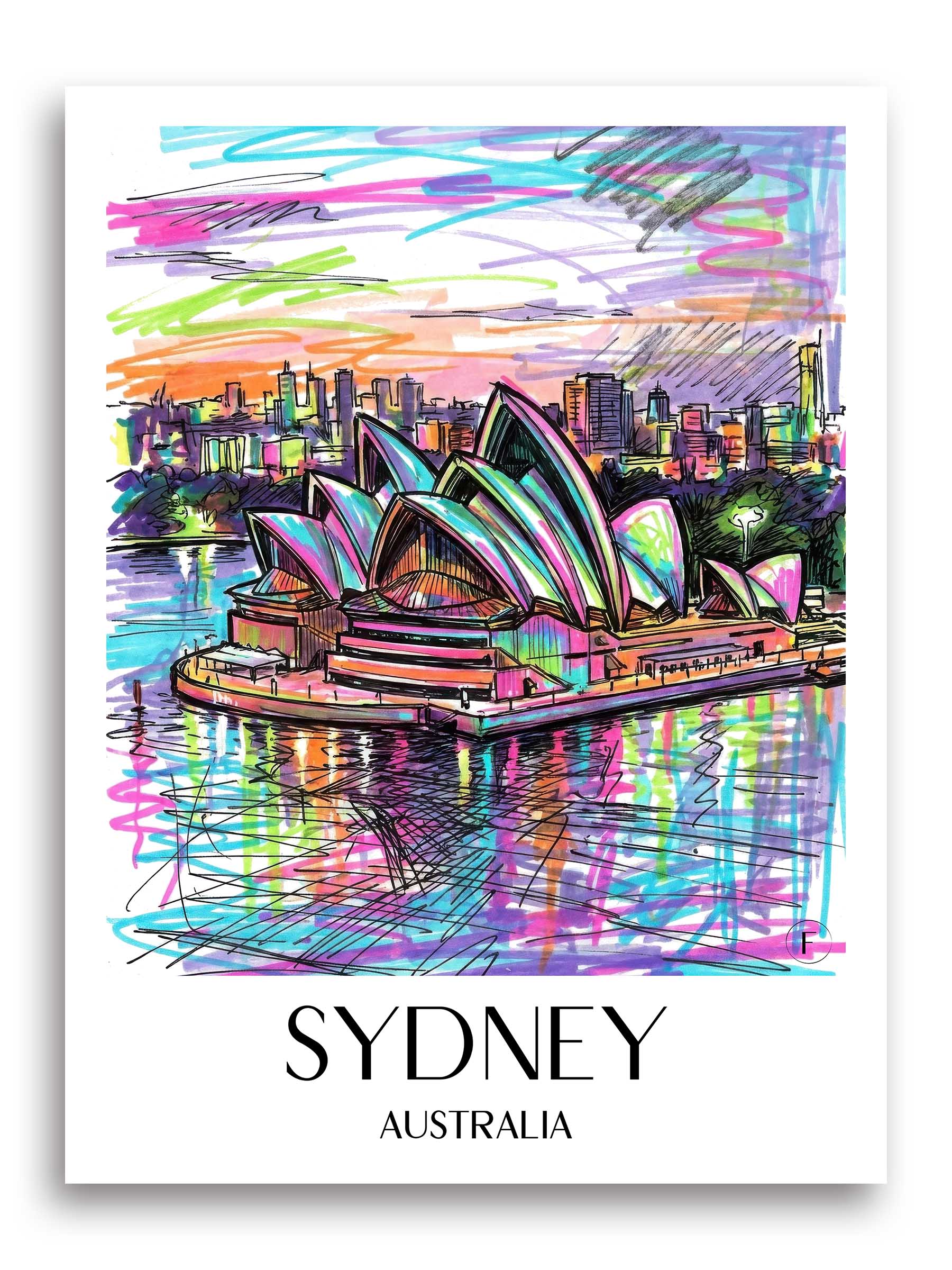 Sydney Poster - - Australien Kunstdruck - Tag Graffiti von A4 bis A1 - favplace