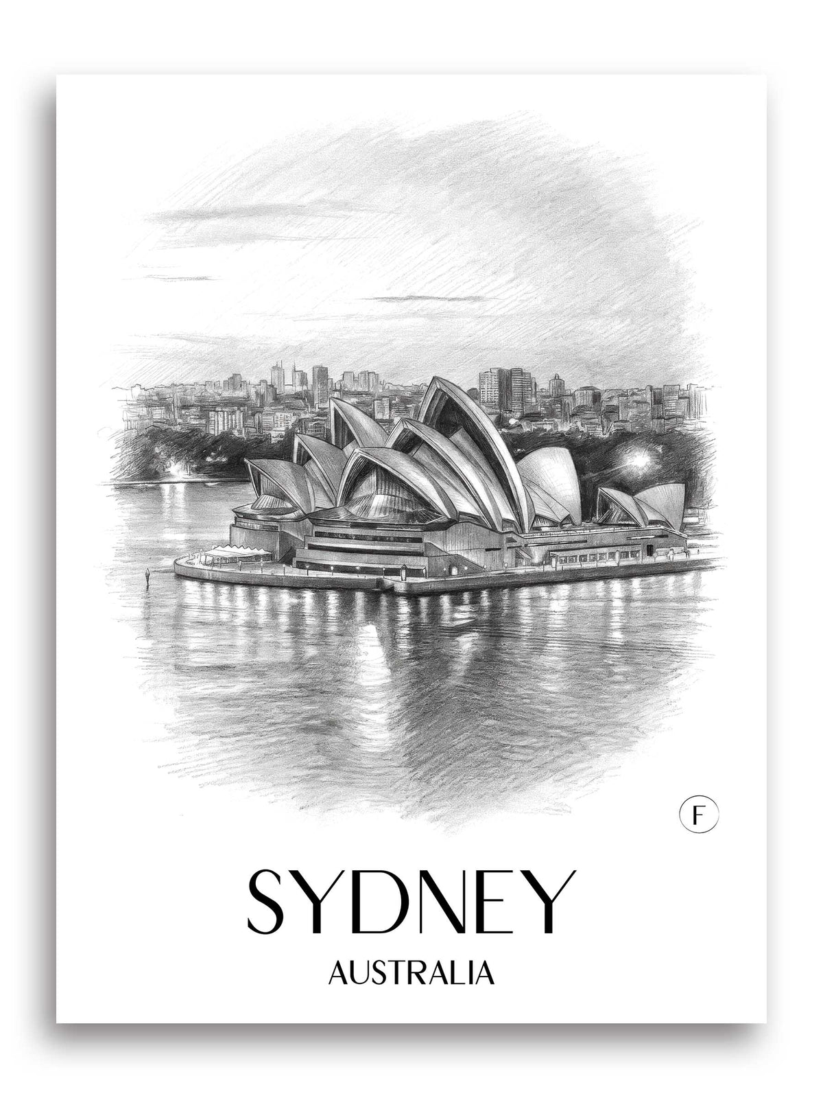 Sydney Poster - - Australien Kunstdruck - Zeichnung von A4 bis A1 - favplace