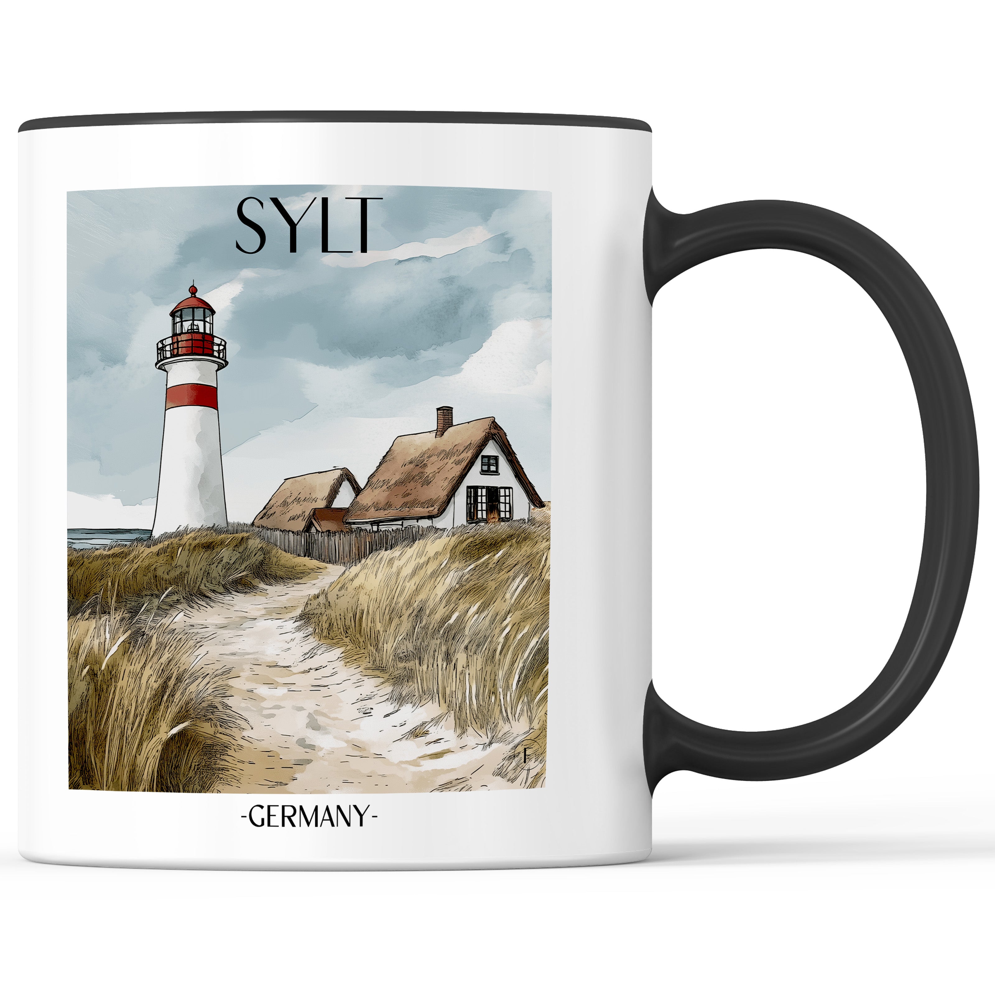 Sylt - Deutschland Becher - Kaffeetasse im Aquarell Stil - favplace