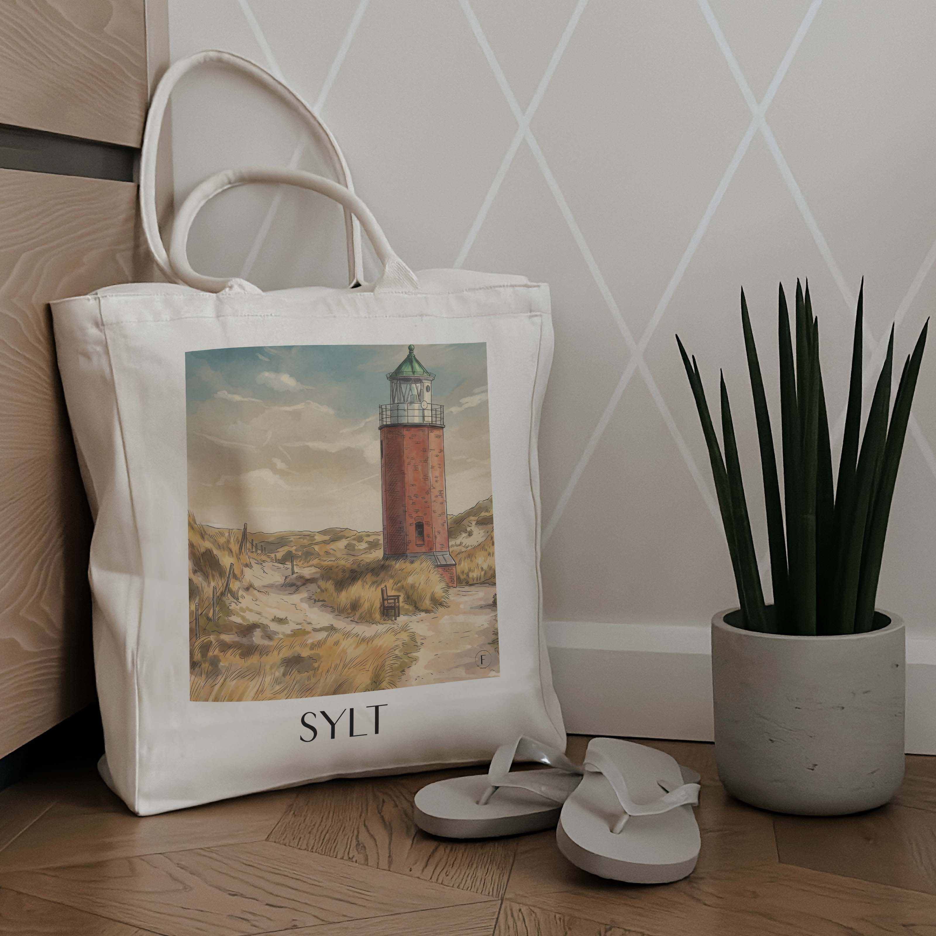 sylt-deutschland-einkaufstasche-aquarell