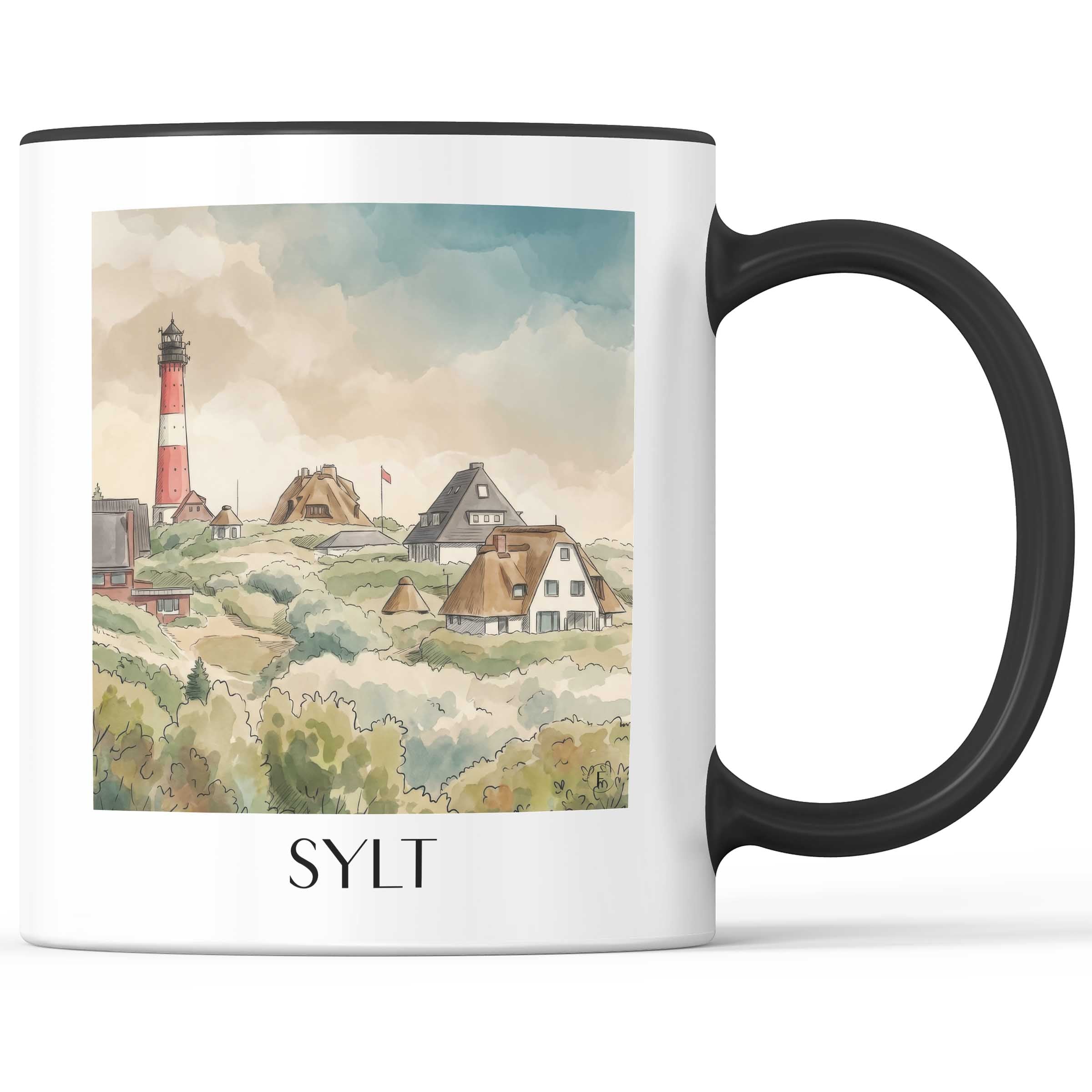 sylt-westerland-deutschland-kaffeebecher-aquarell
