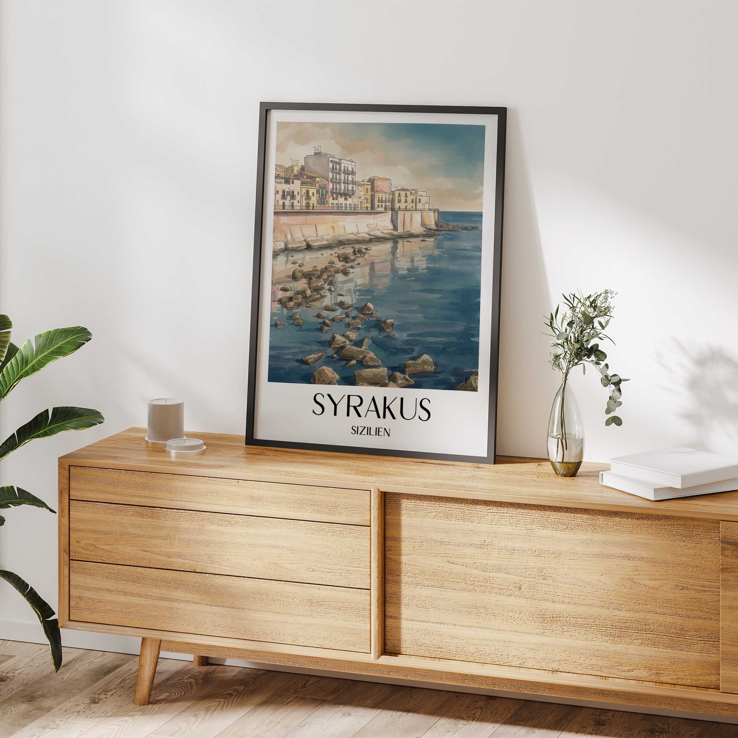 syrakus-sizilien-italien-poster-aquarell
