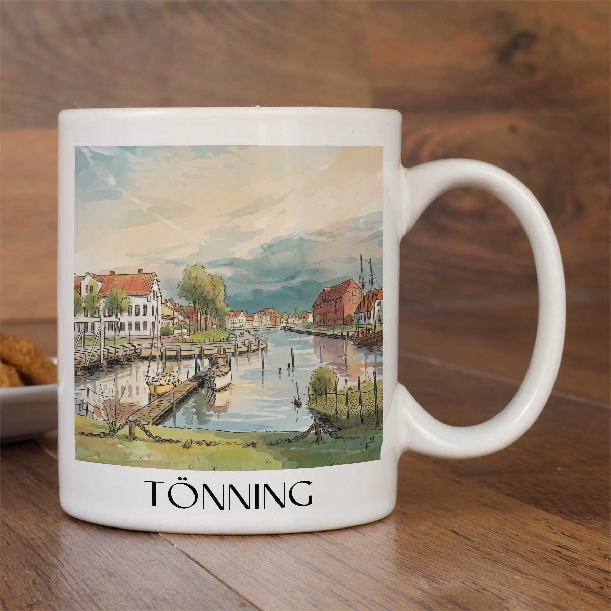 tönning-schleswig-holstein-deutschland-kaffeebecher-aquarell