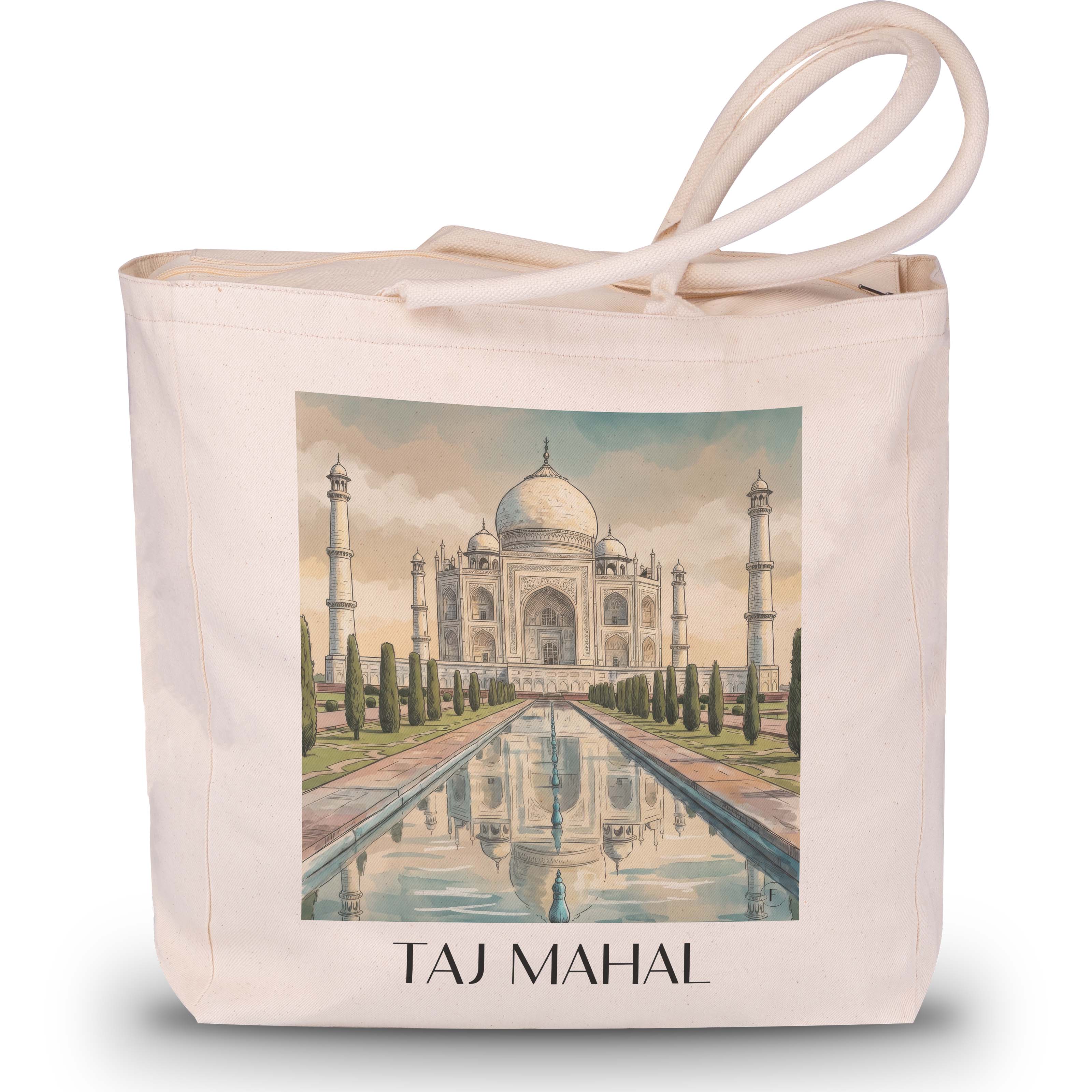 taj-mahal-indien-einkaufstasche-aquarell