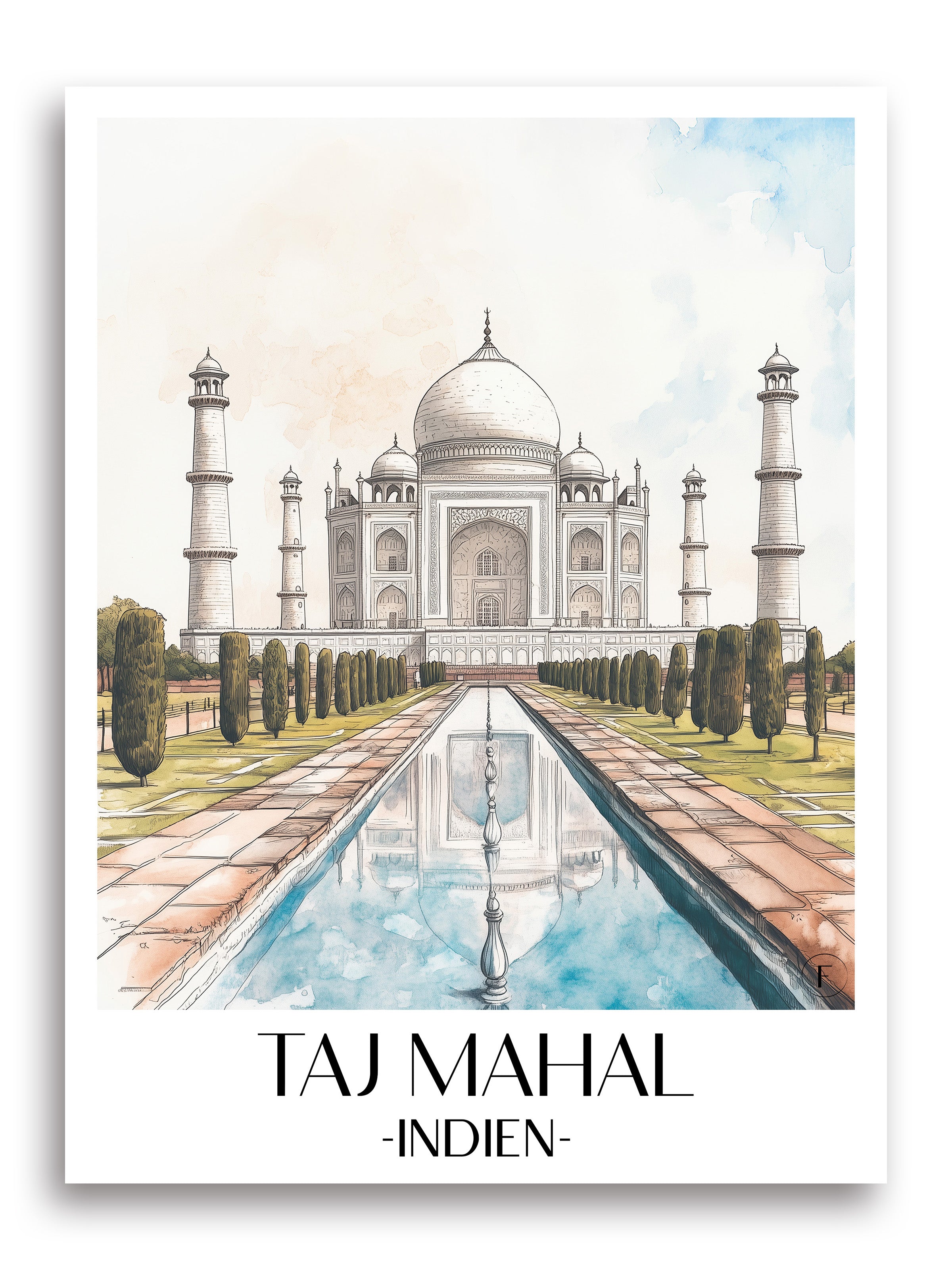 taj-mahal-indien-poster-aquarell