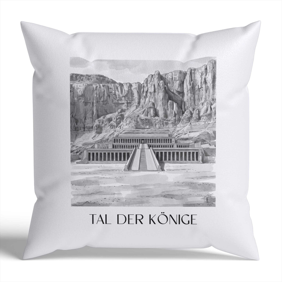 tal-der-könige-ägypten-ägypten-kissenbezug-aquarell-schwarz-weiss