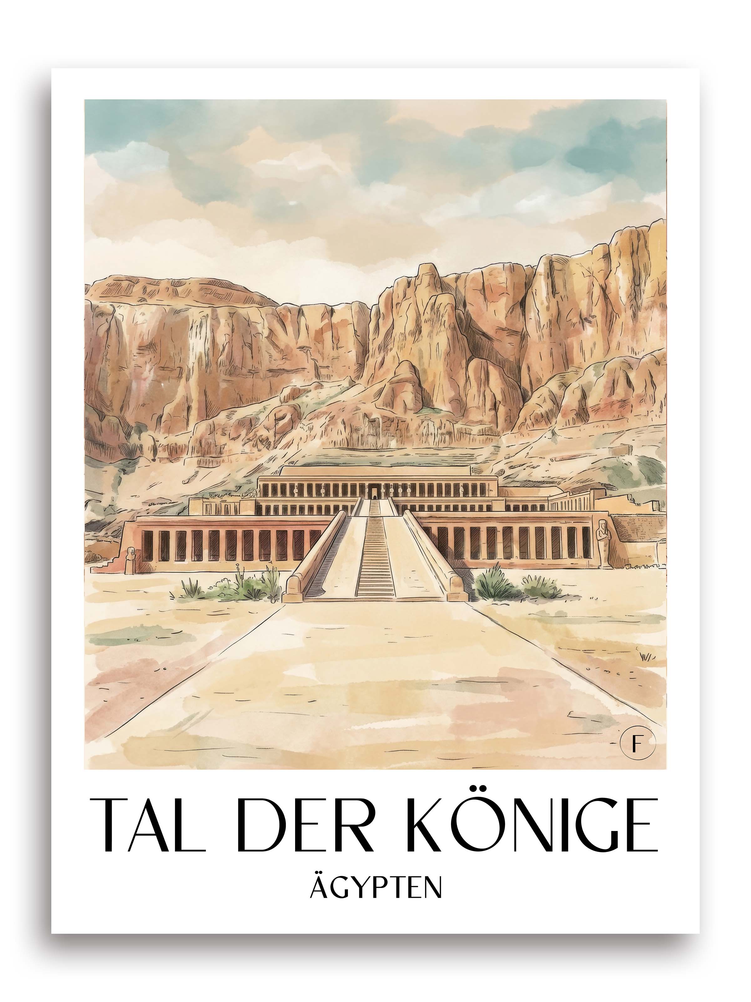 tal-der-könige-ägypten-poster-aquarell