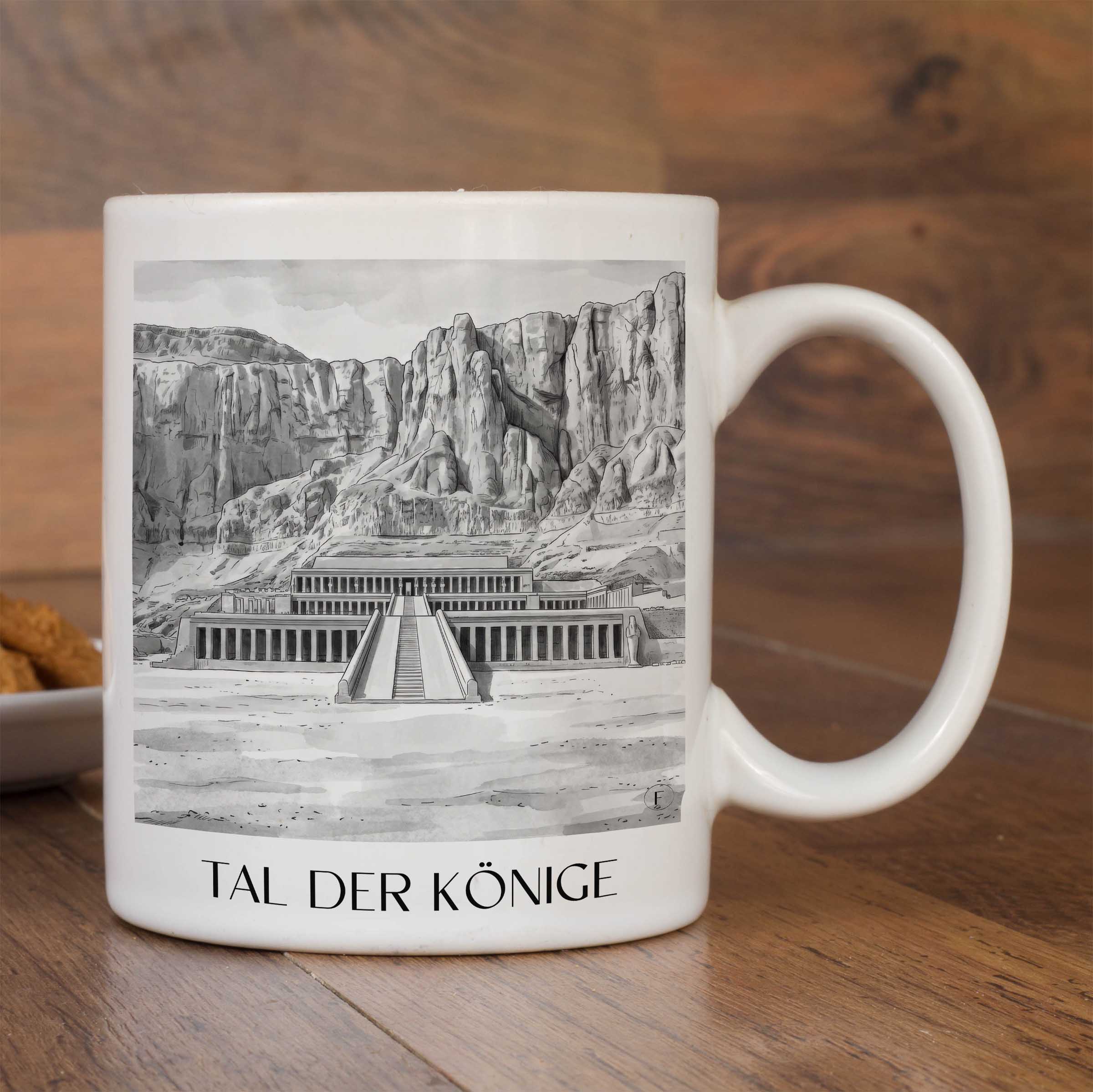 tal-der-könige-ägypten-kaffeebecher-aquarell-schwarz-weiss