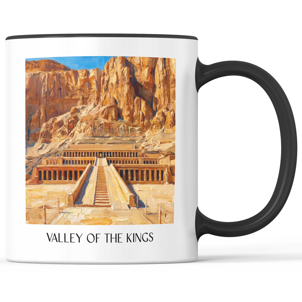 Tal der Könige - Ägypten Becher - Kaffeetasse im Ölgemälde Stil - favplace