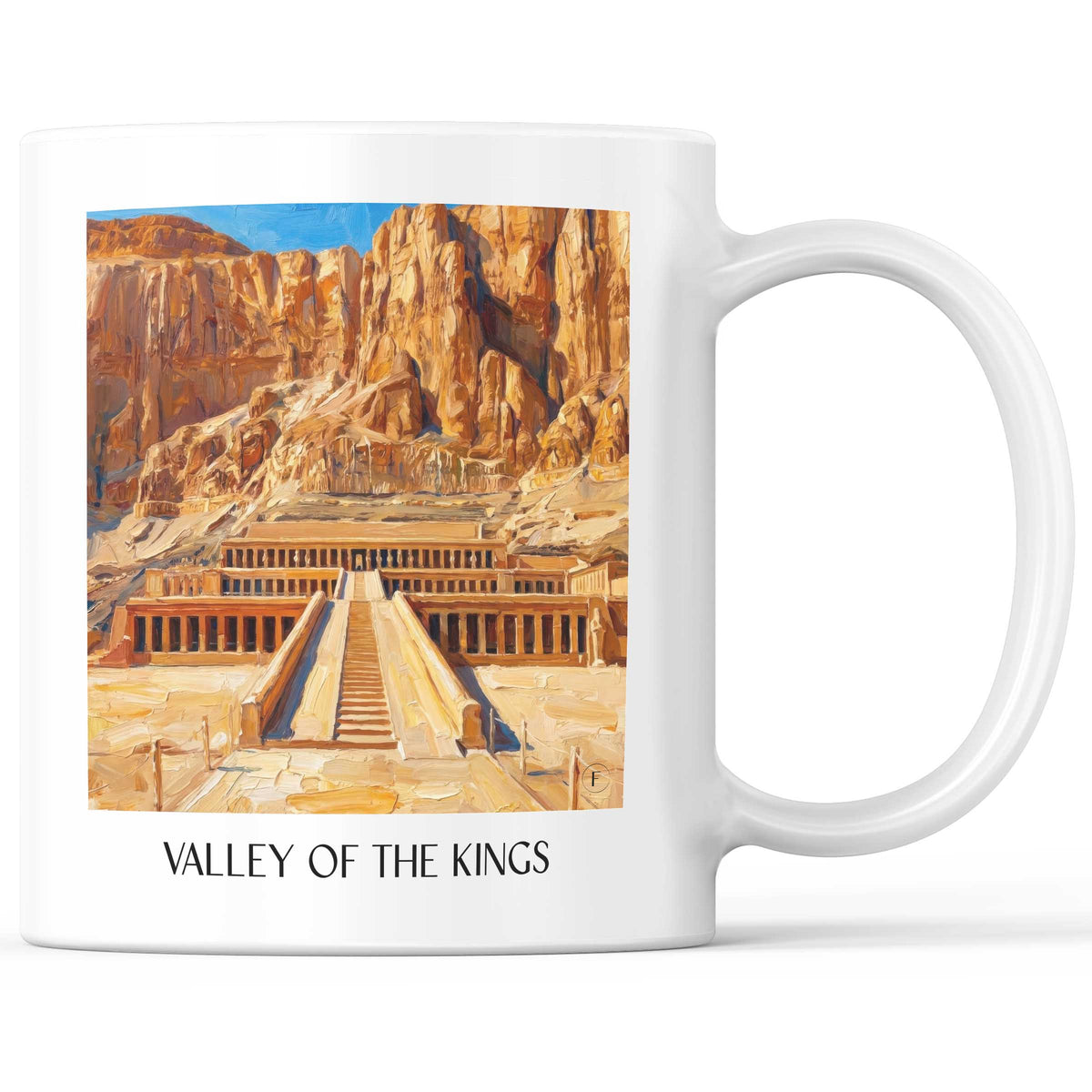 Tal der Könige - Ägypten Becher - Kaffeetasse im Ölgemälde Stil - favplace