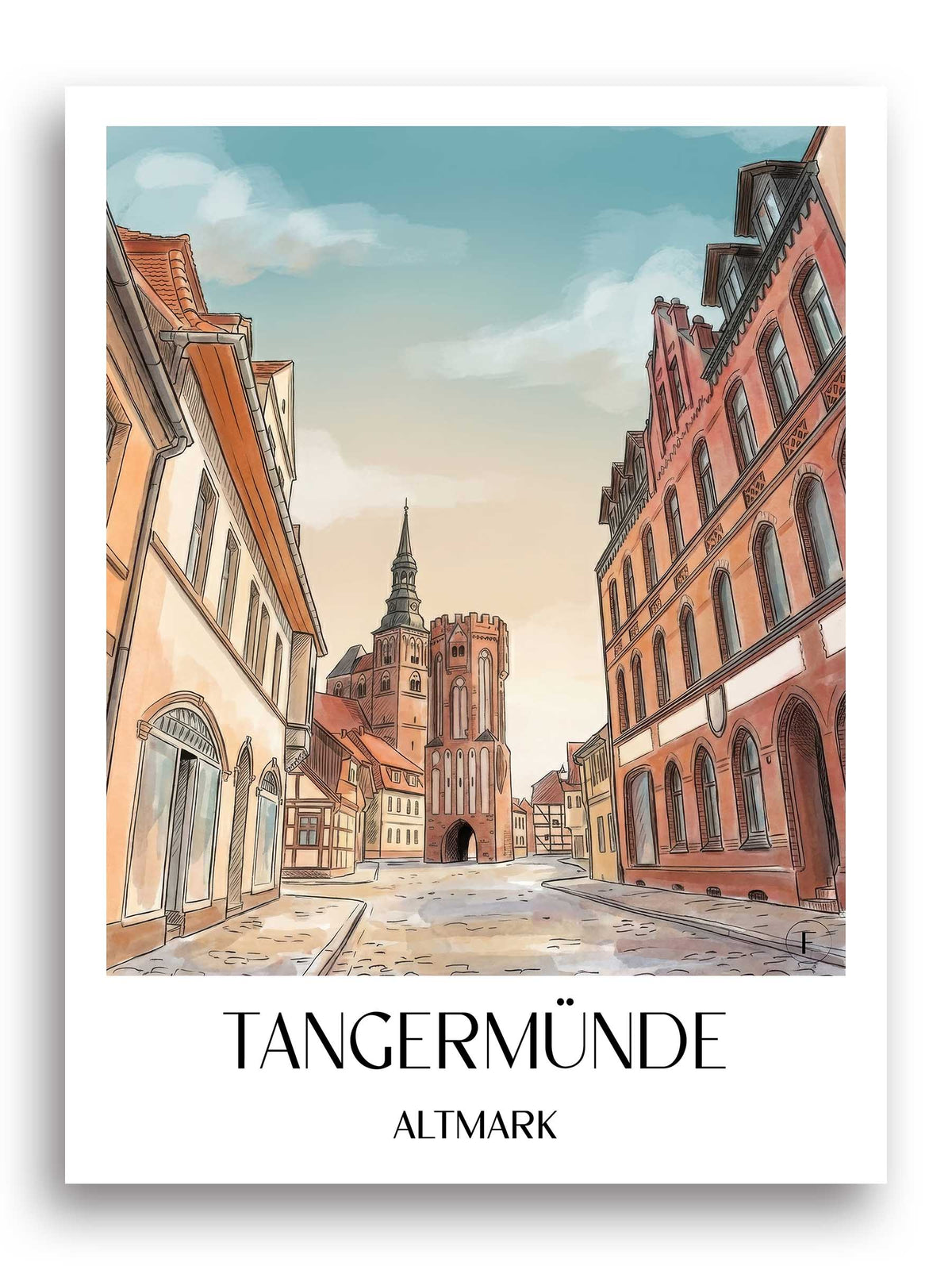 tangermünde-altmark-deutschland-poster-aquarell
