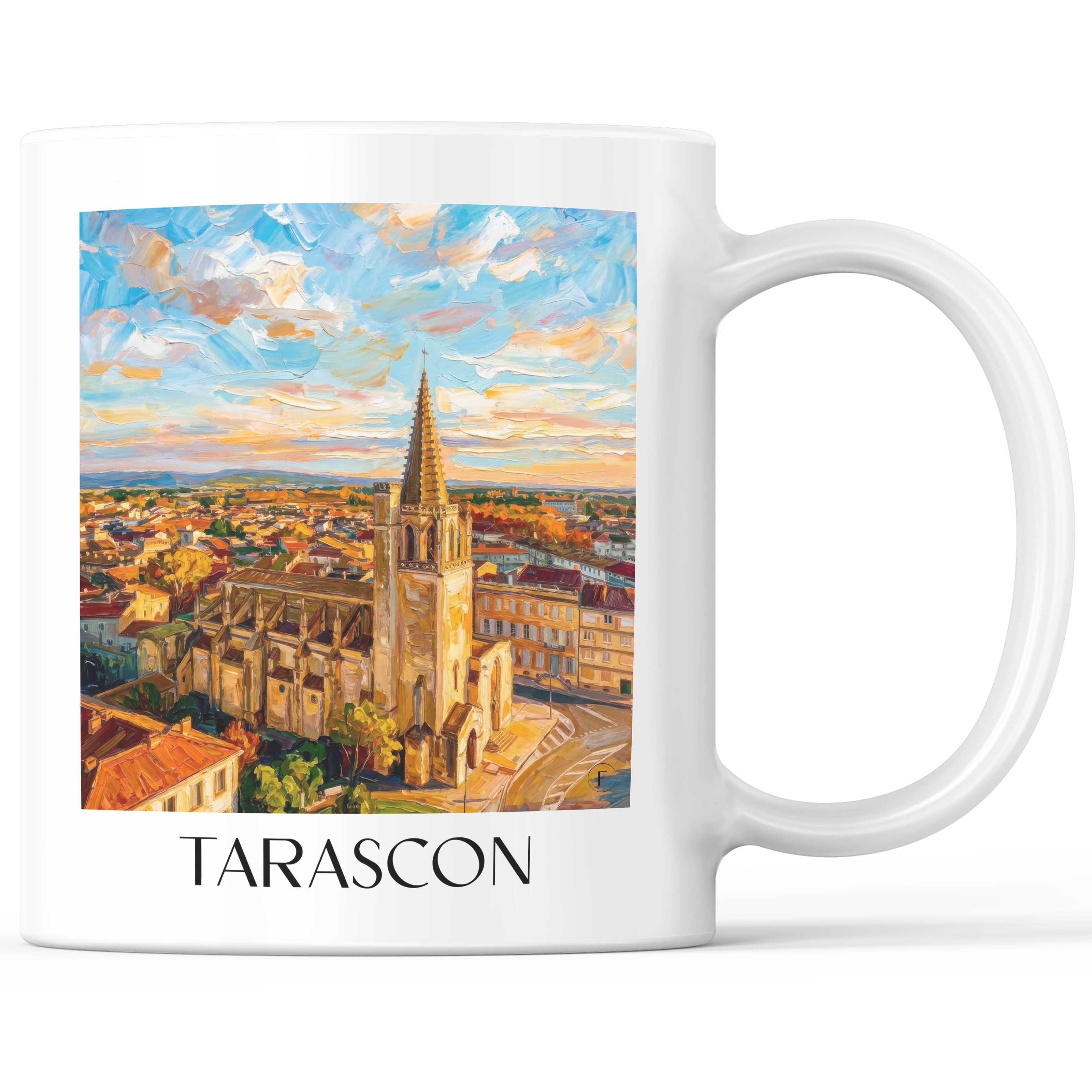 Tarascon Kaffeebecher - Provence - Frankreich Becher - Kaffeetasse im Ölgemälde Stil - favplace