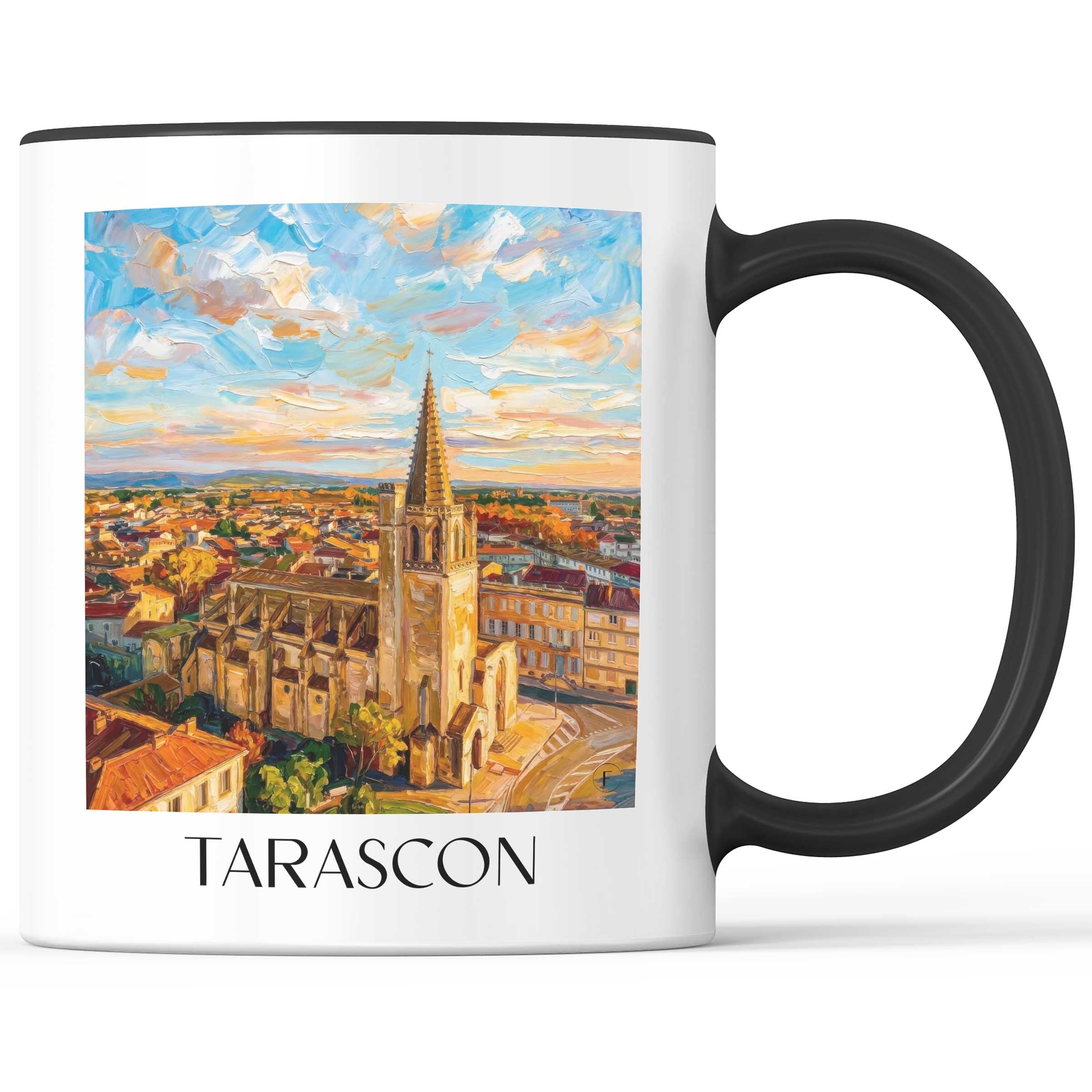 Tarascon Kaffeebecher - Provence - Frankreich Becher - Kaffeetasse im Ölgemälde Stil - favplace