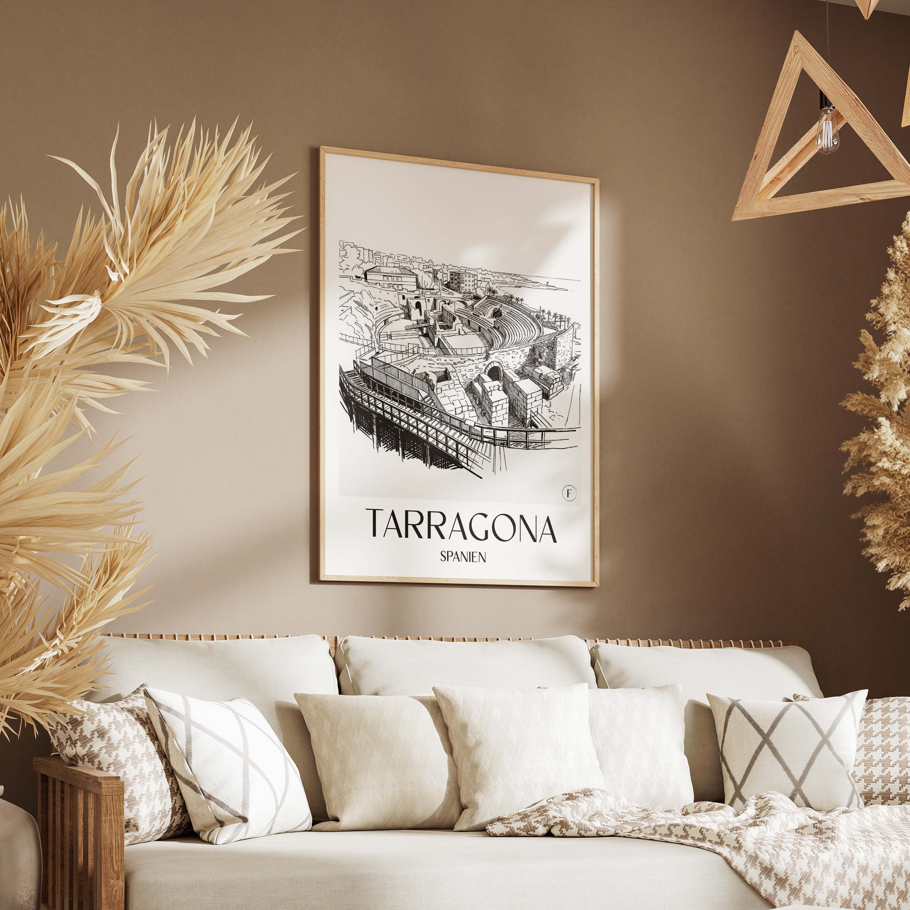 tarragona-spanien-spanien-poster-skizze